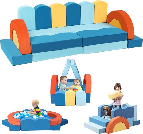 22Pcs Modular Kids Play Couch for Toddler - Kids Sofa Bed for Playroom