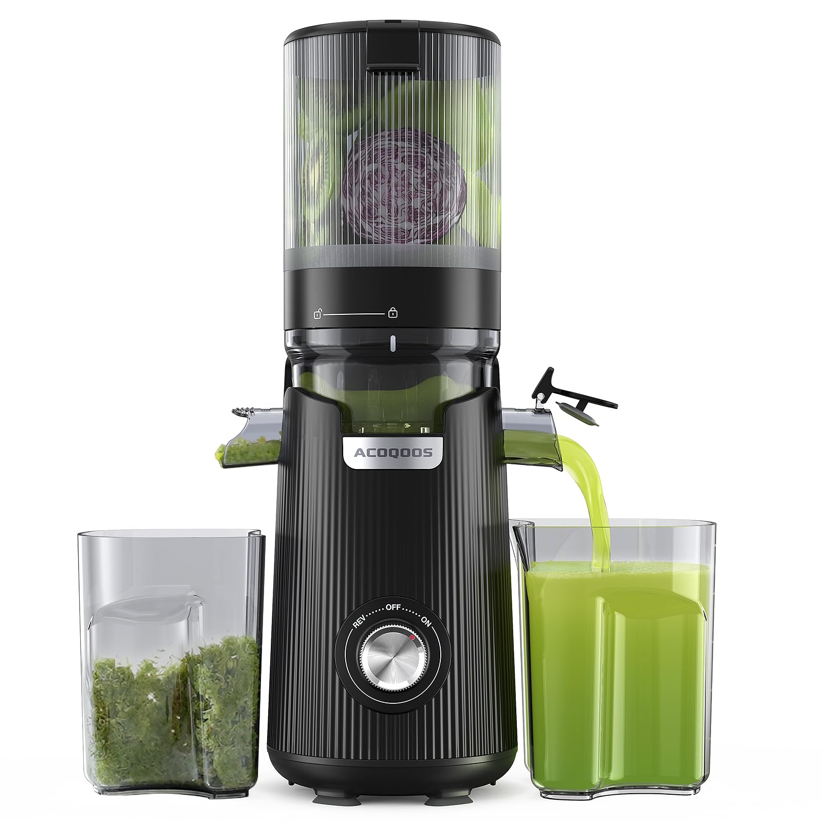 Juicer Machines, 5.3" Wide Chute for Whole Fruit and Vegetable