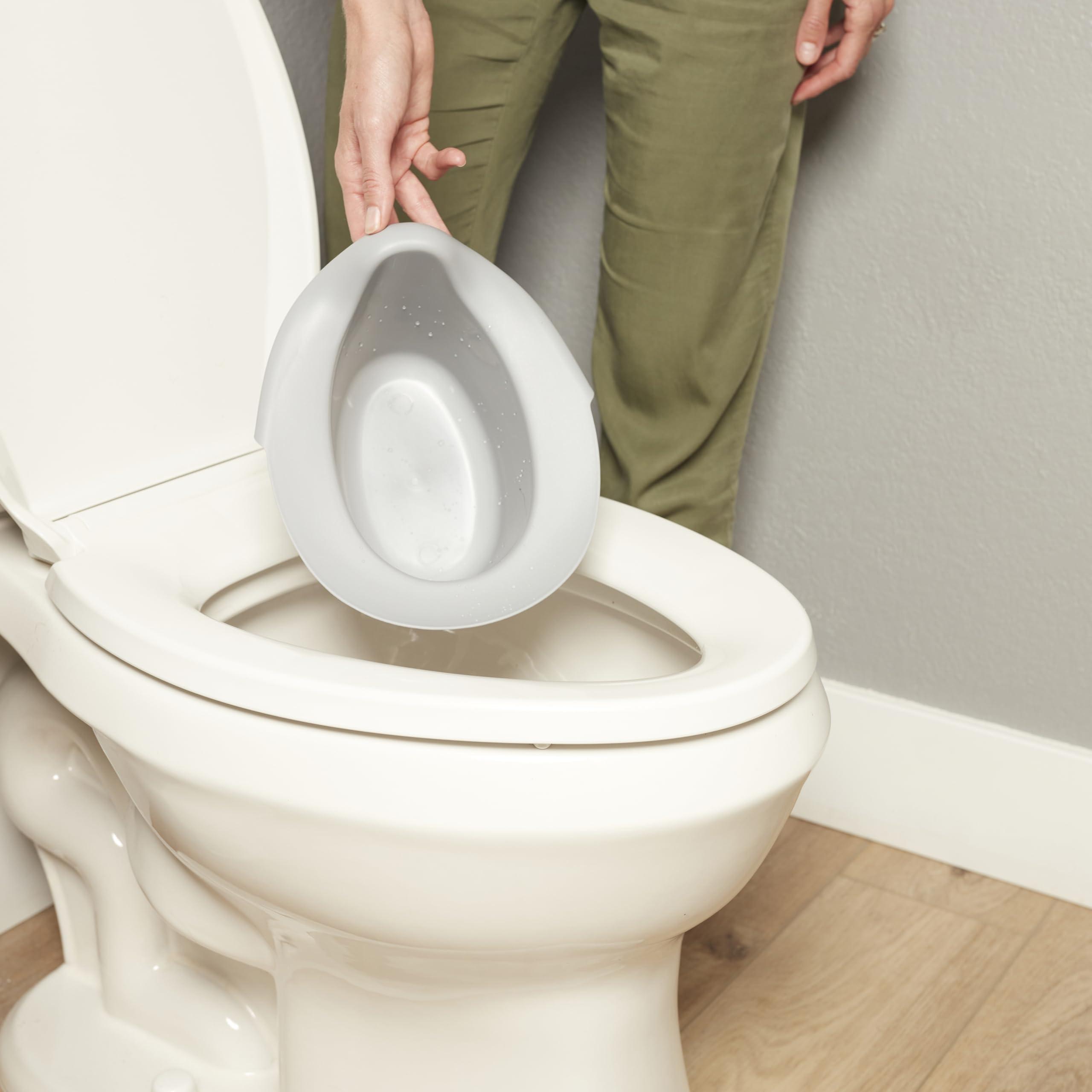 Infantino Potty Pals Potty Seat - Potty Training Toilet, Removable Bowl with Splashguard, Slip Resistant Feet, Gray Koala