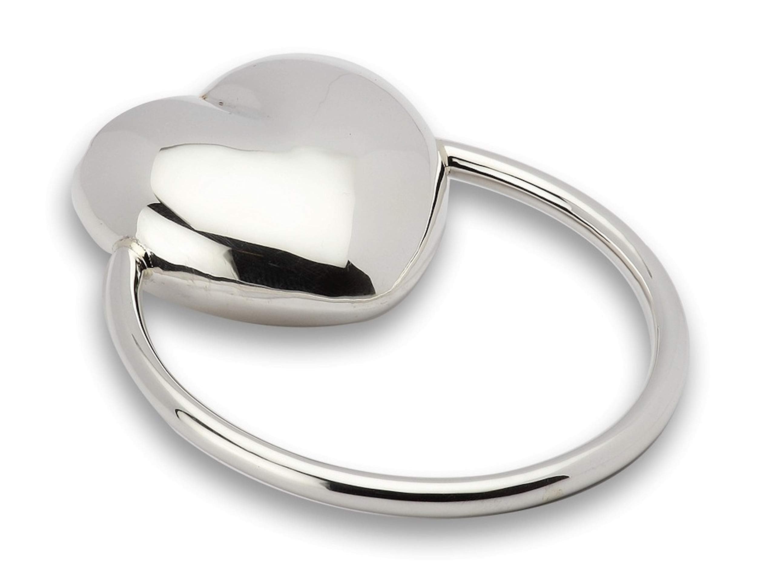925 Sterling Silver Heart Teether Rattle - Newborn Baby Boy and Baby Girl Gift