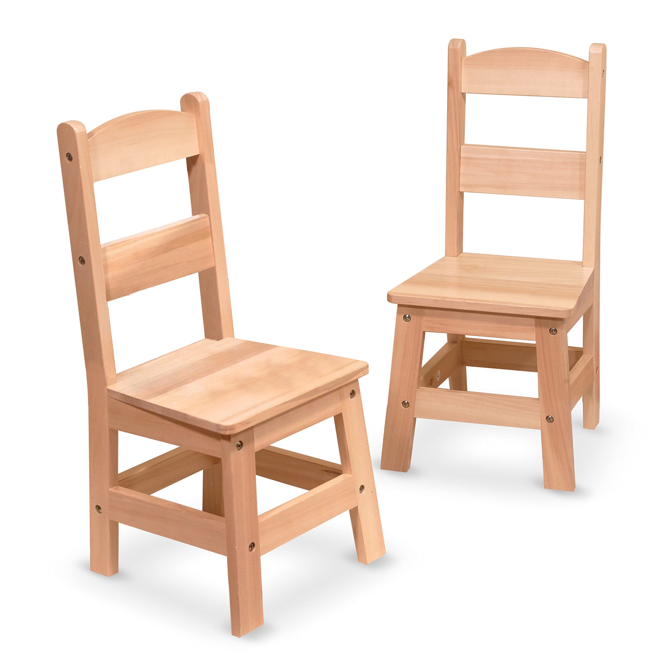Wooden Chairs, Set of 2 - Blonde Furniture for Playroom