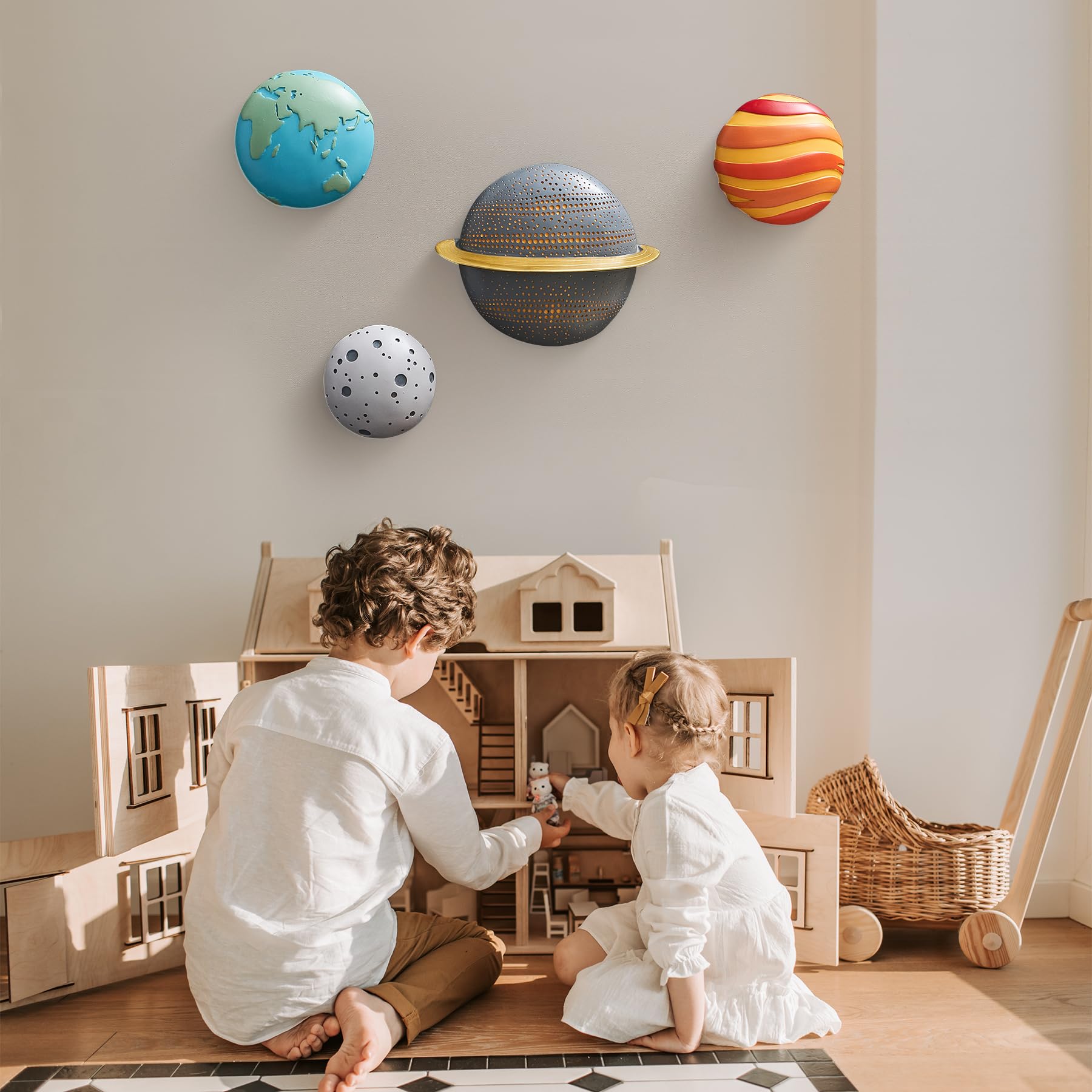 Outer Space Planets 3D Wall Decor Set