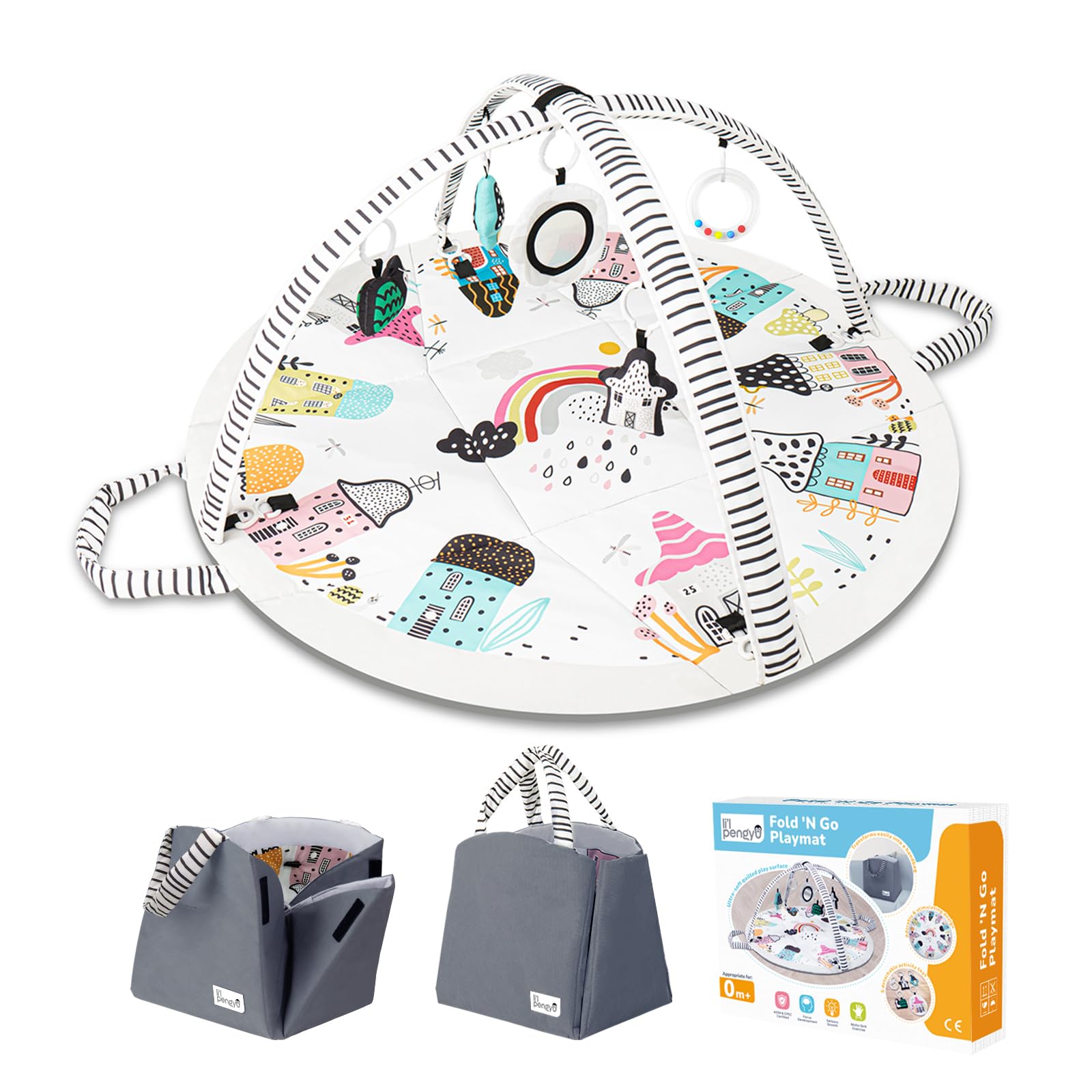Baby Play Mat Tummy Time Mat with Exclusive Foldable Design