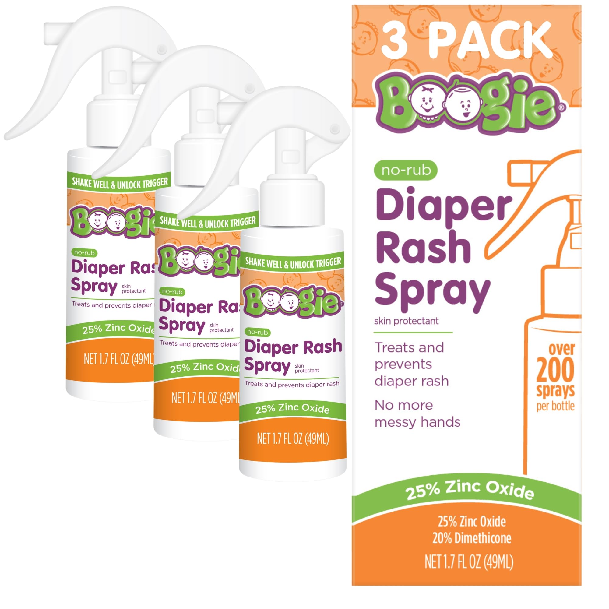 Baby Diaper Rash Cream Spray by Boogie Bottoms