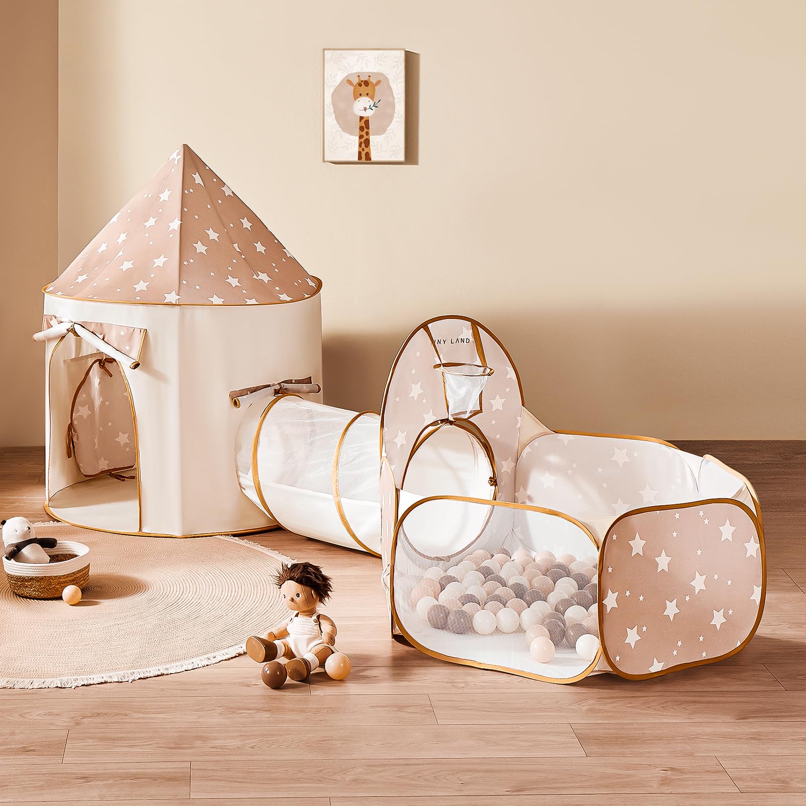 Kids Play Tent with Tunnel and Ball Pit