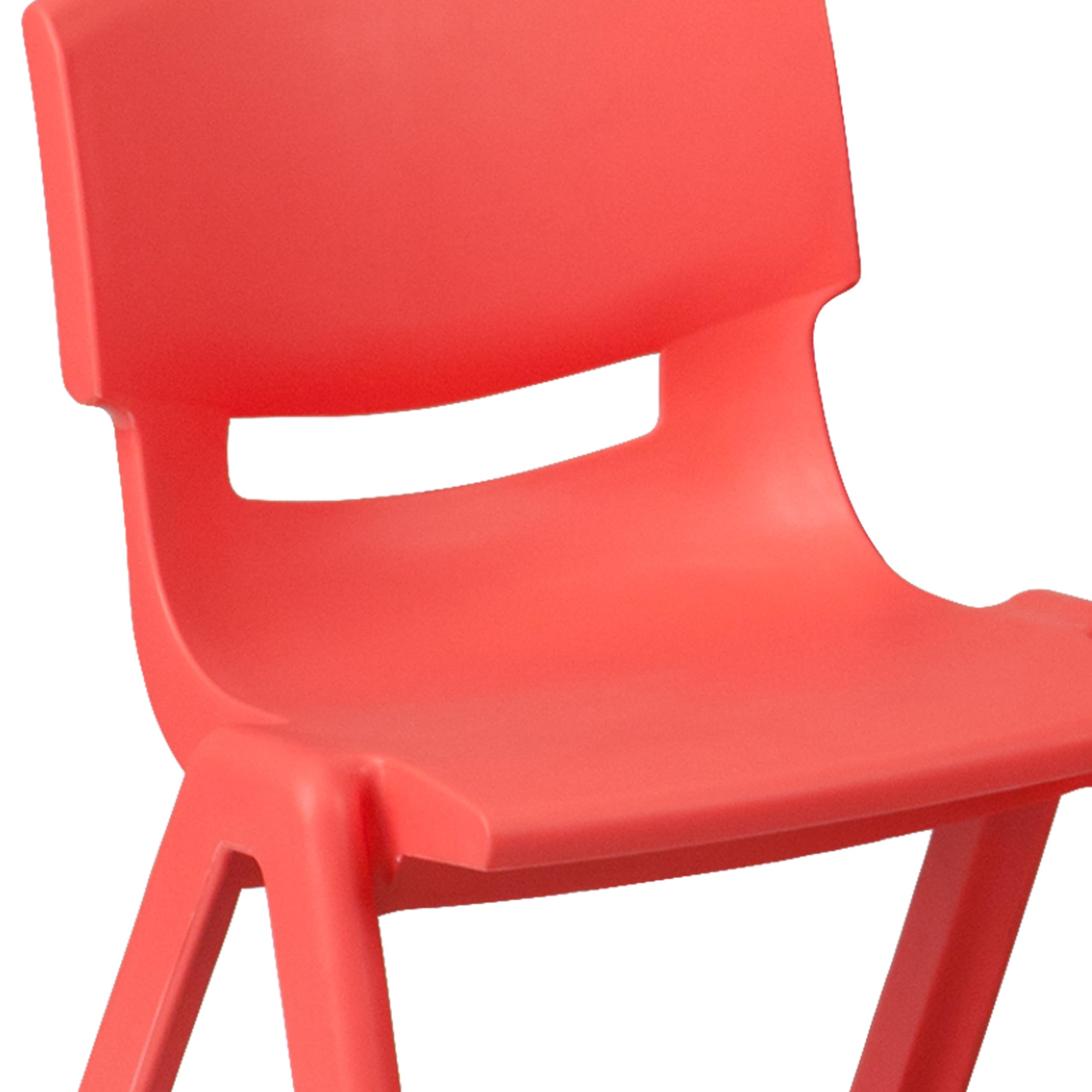 Red Plastic Activity Table Set with 6 Chairs