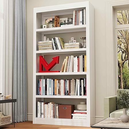 White Garage Shelving, 5 Tier Adjustable Shelving Units