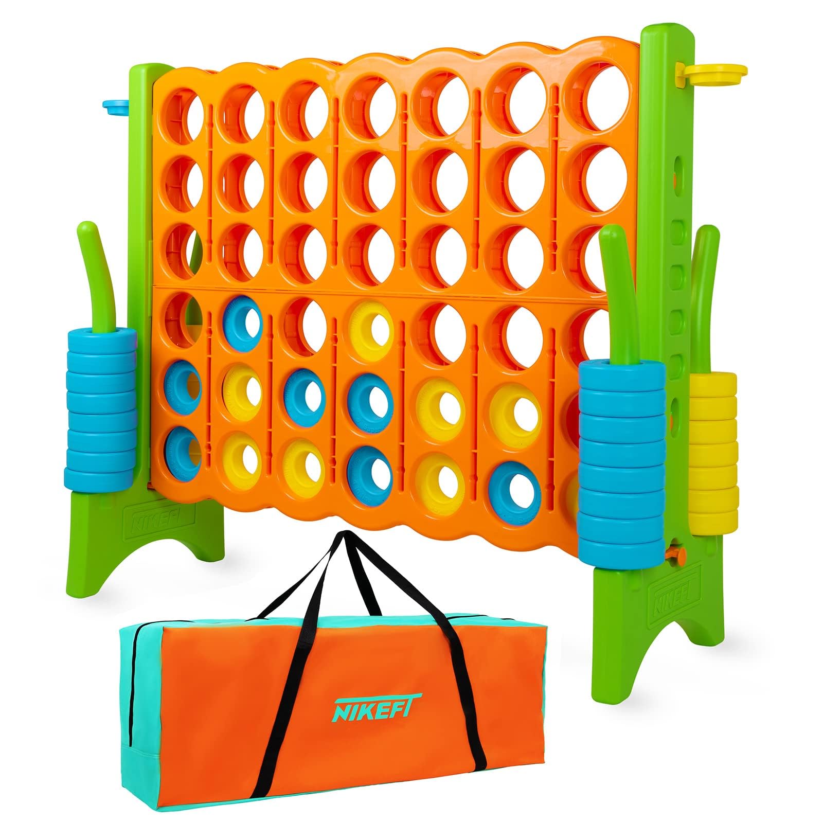 4 in a Row Connect Game+Waterproof Carry Bag,Included-4 ft X 3.5 ft Tall