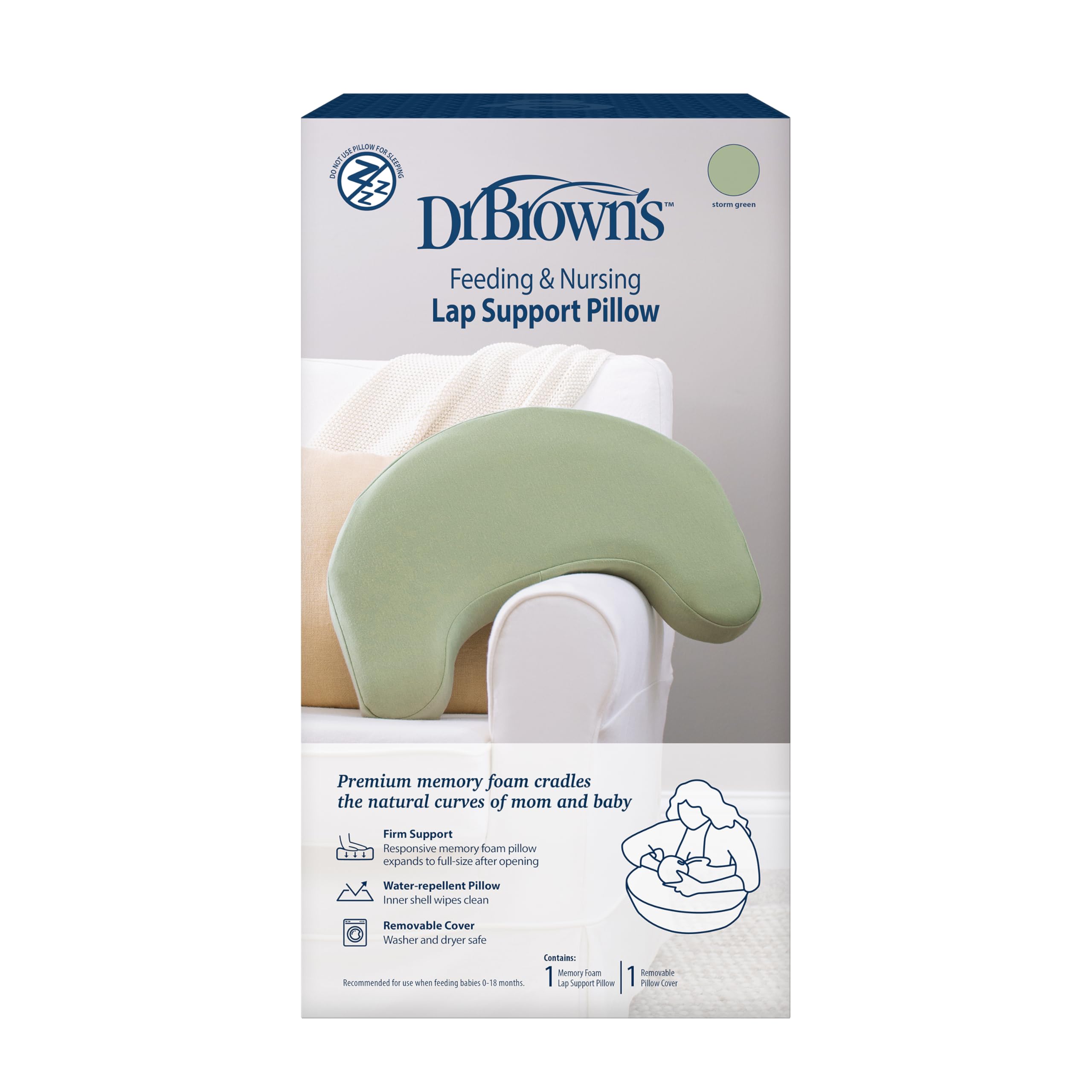 Feeding and Nursing Lap Support Pillow with Cover