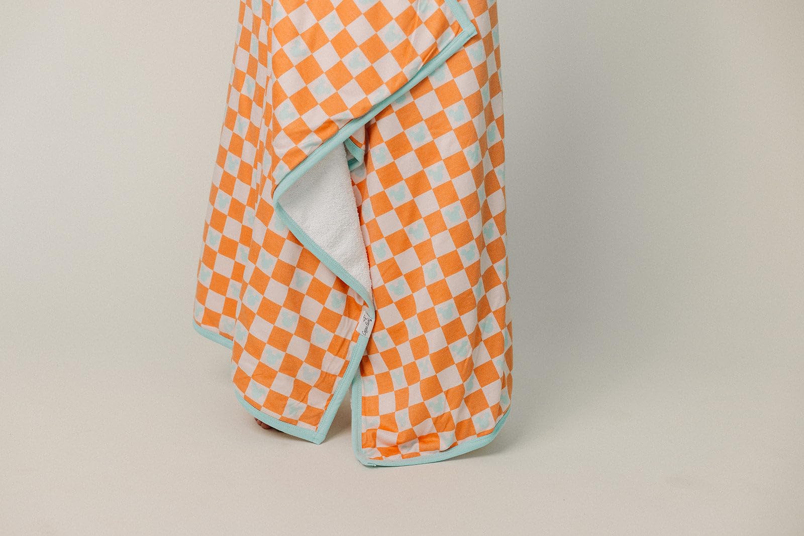 Pearl Premium Big Kid Hooded Towel 'Mickey Mouse Check' - One Size