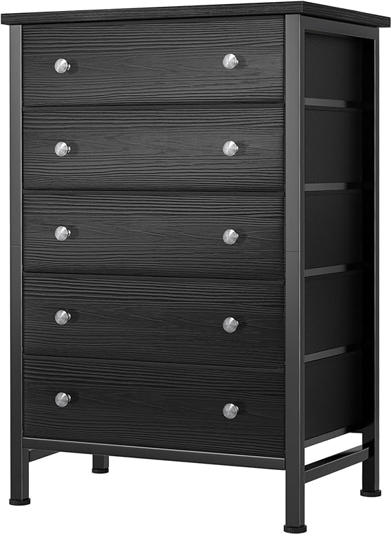 White Chest of Drawers for Bedroom Dresser with 5