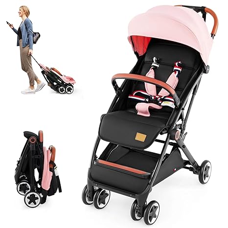 Lightweight Baby Stroller, Compact One-Hand Luggage-Style Travel Stroller for Airplane
