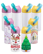 Kids Sublimation Tumbler, 8 Pack Stainless Steel Sippy Cup Blank