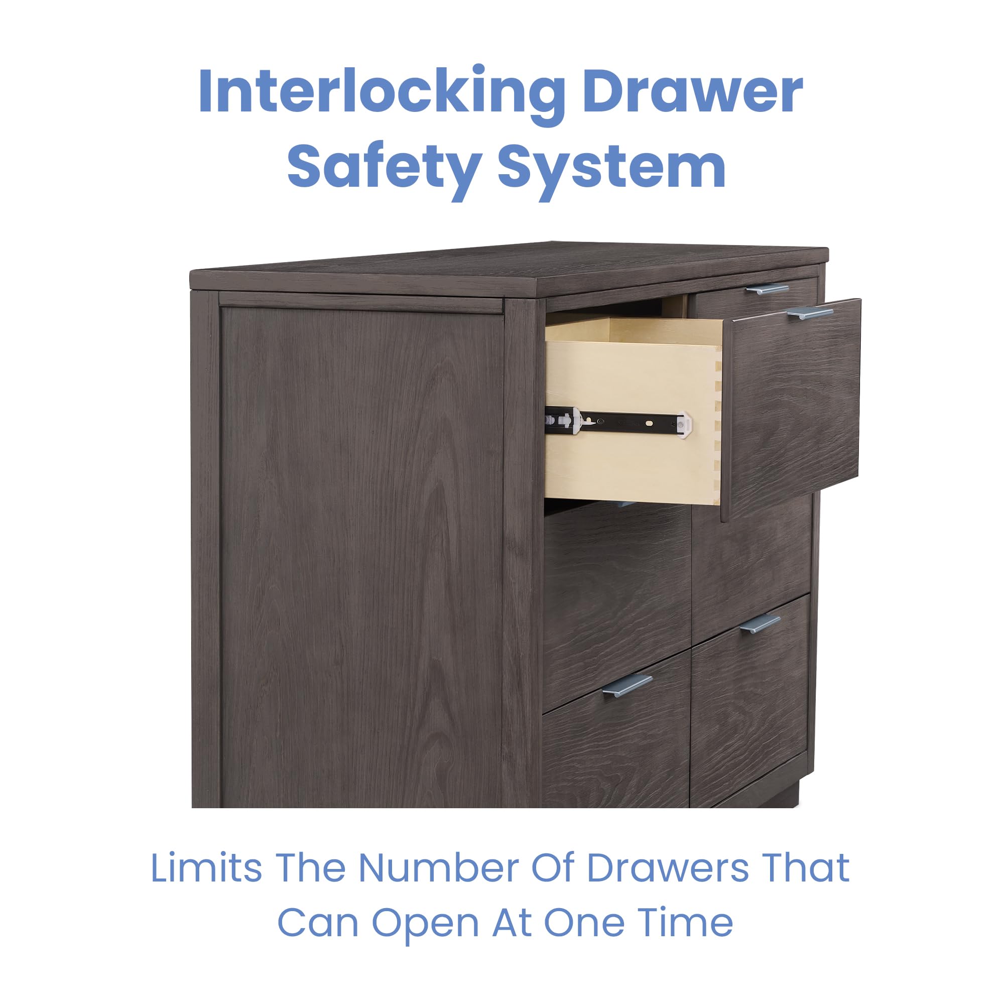 6 Drawer Dresser with Interlocking Safety System