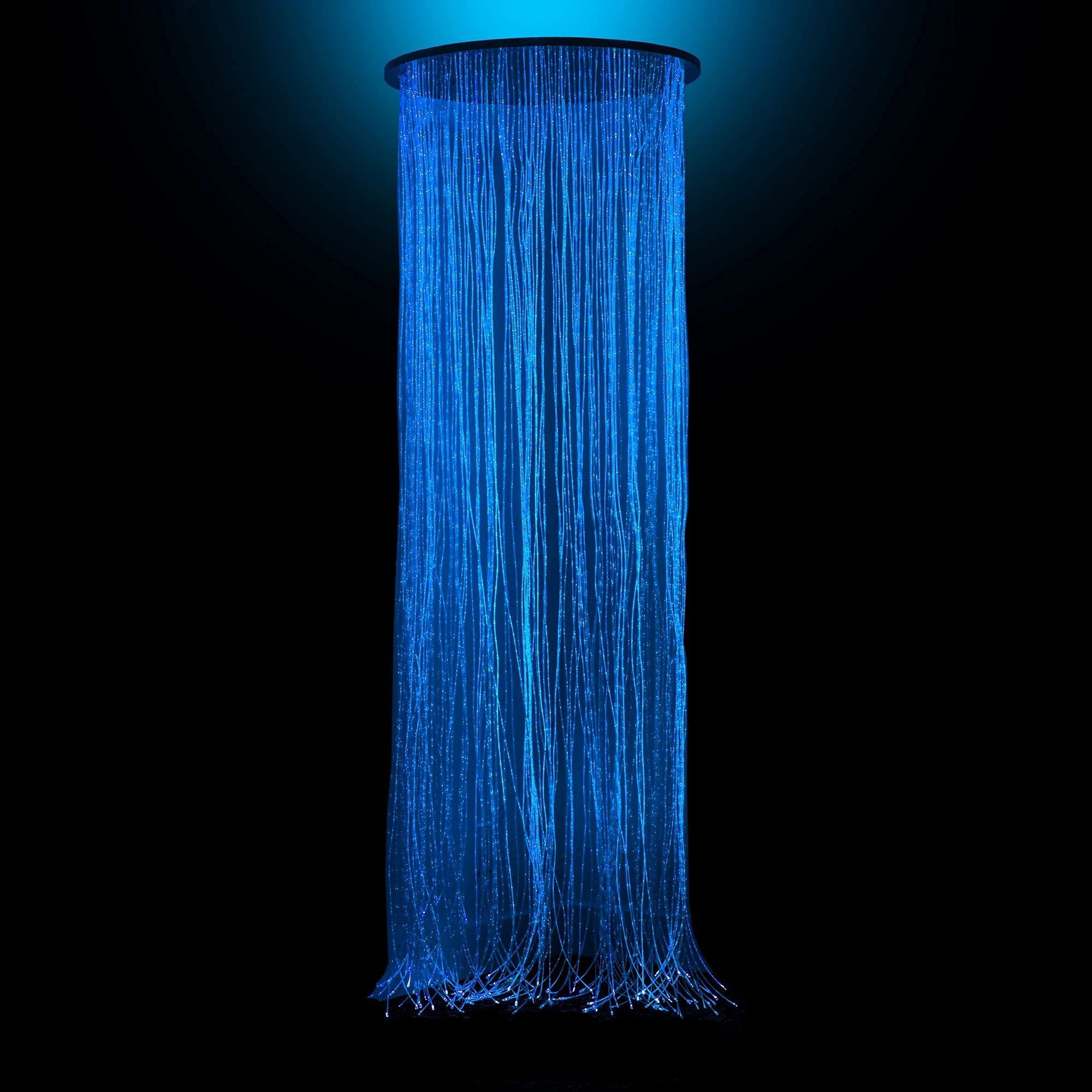 7 Ft Round Sensory Fiber Optic Curtain - 100 Fiber Tails - Sensory Lights - Ideal