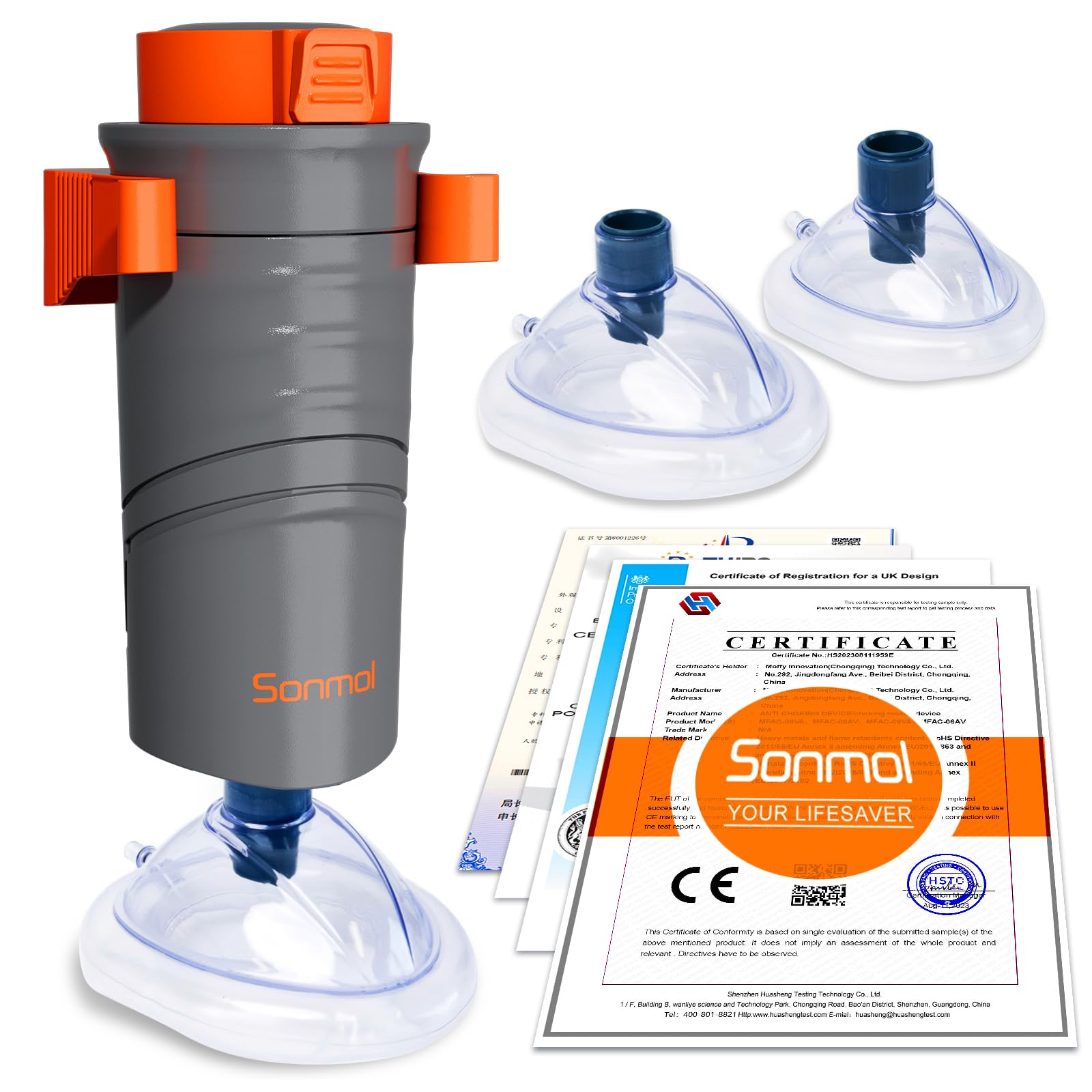 Automatic Choking Rescue Device for Kids and Adults with 3 Masks