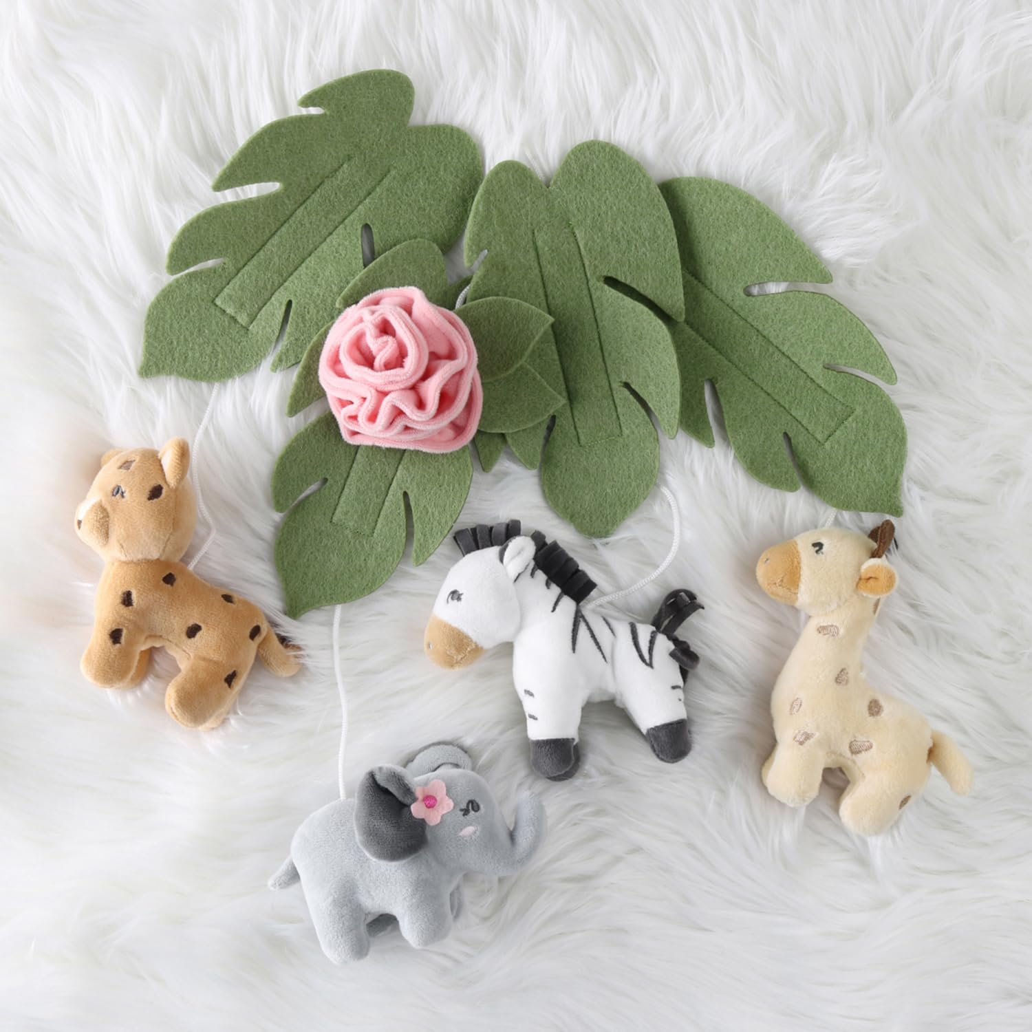Musical Crib Mobile with Safari Animals
