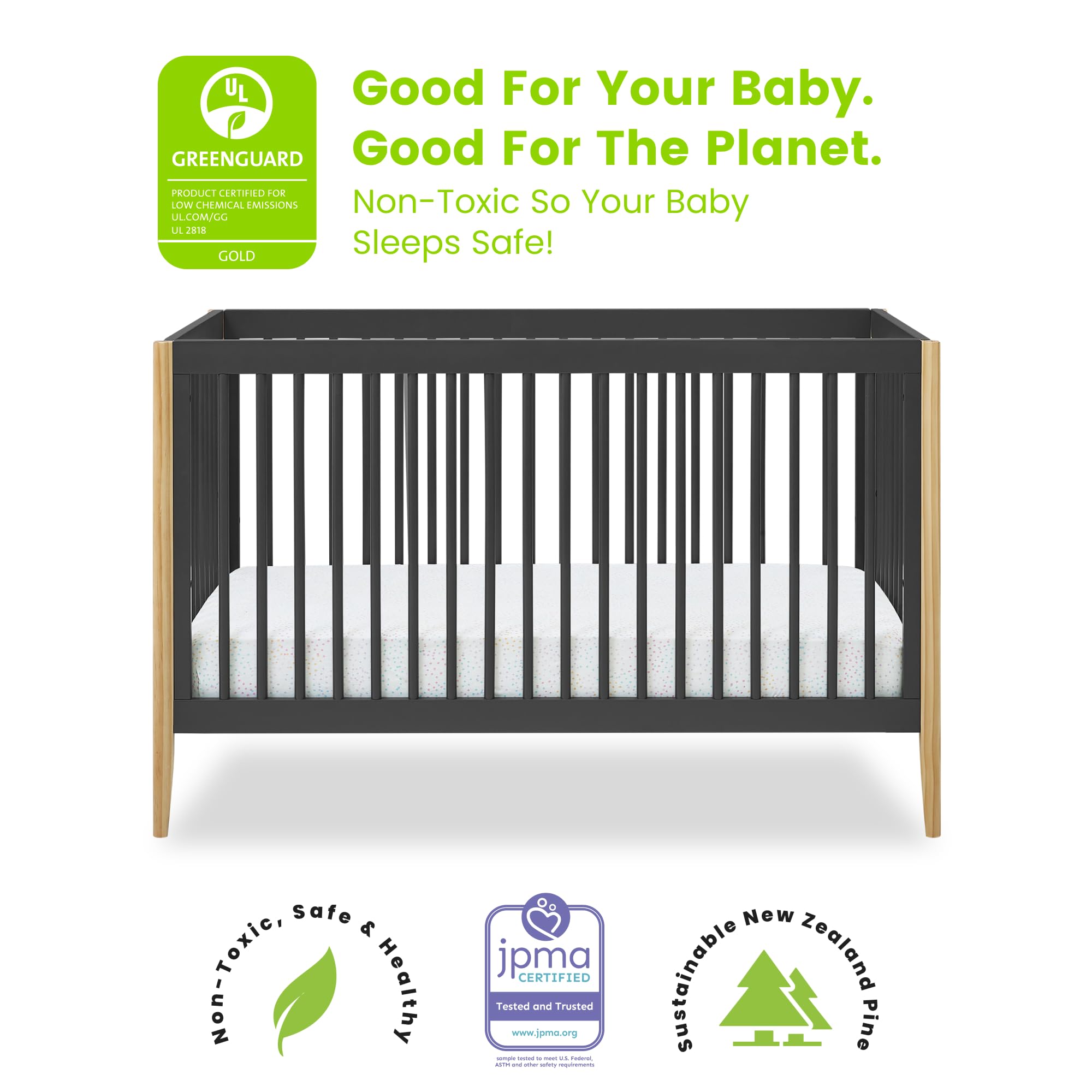 Casey 6-in-1 Convertible Crib - GREENGUARD Gold Certified