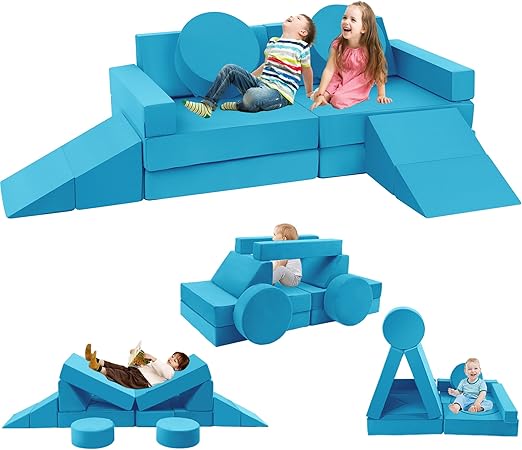 Toddler Couch Kids Sofa Modular - 18pcs Children Couches Building Fort