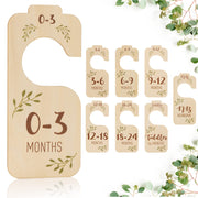 Wooden Baby Closet Dividers Set of 8 - Newborn to 24 Months