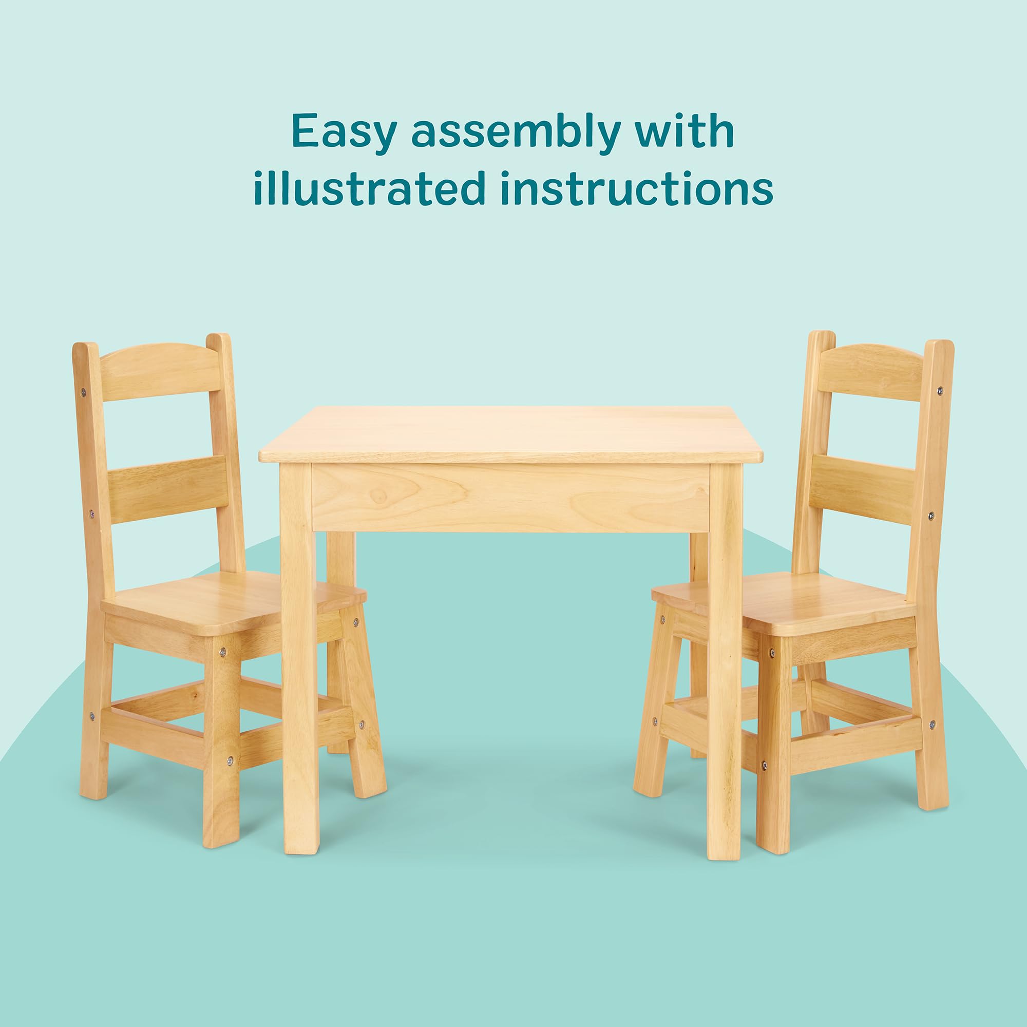 Kids Wooden Table and Chair Set