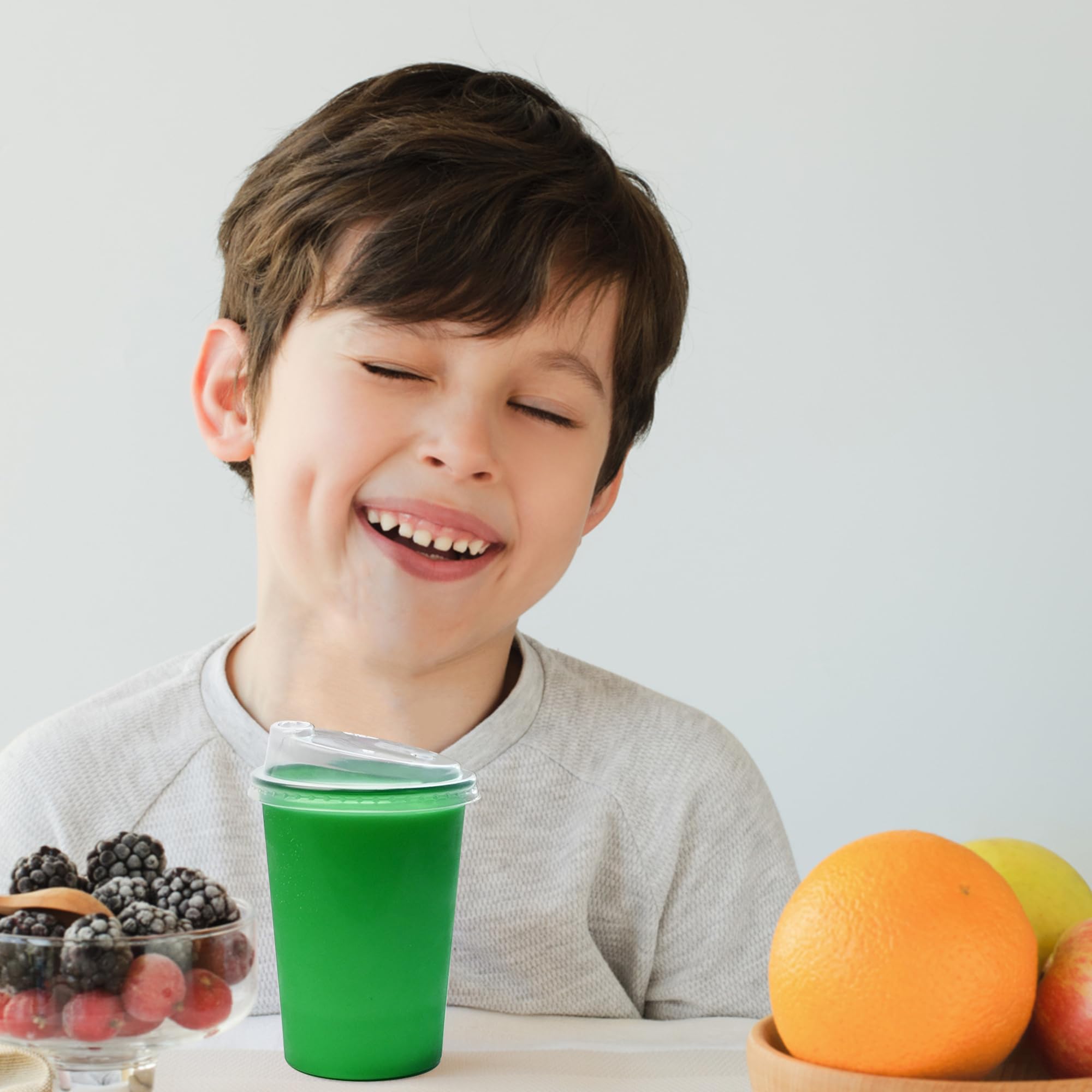 12 Oz Kids Sippy Cups, 200 Count Spill Proof Reusable Cup