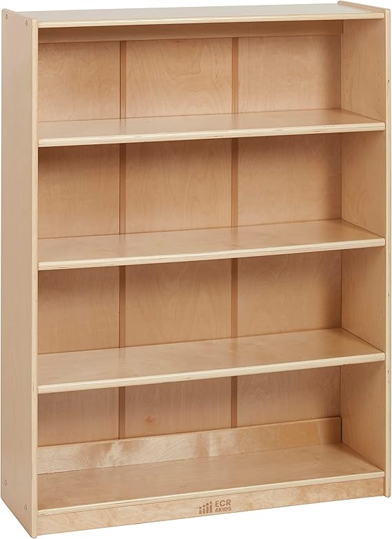 Classic Bookcase, 48in, Adjustable Shelves, White Wash