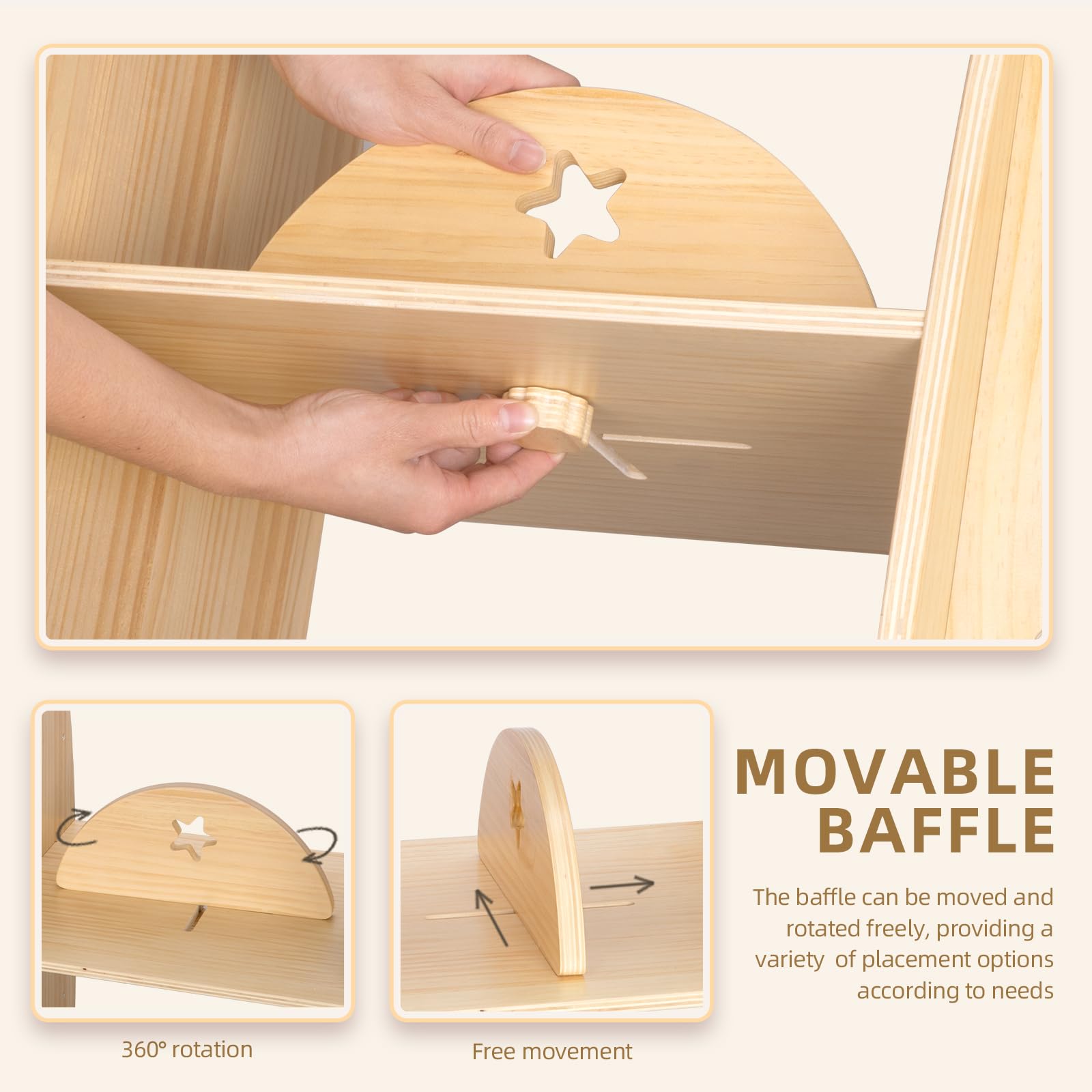 Rocket Rotating Bookshelf for Kids