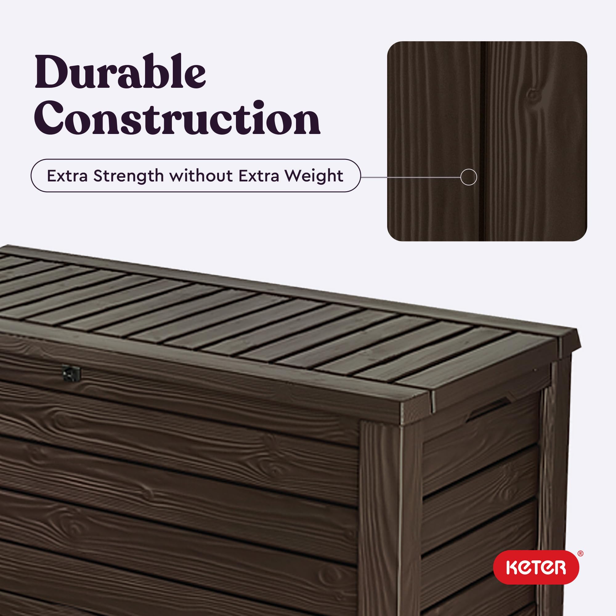 150 Gallon Outdoor Storage Deck Box with Bench Seat