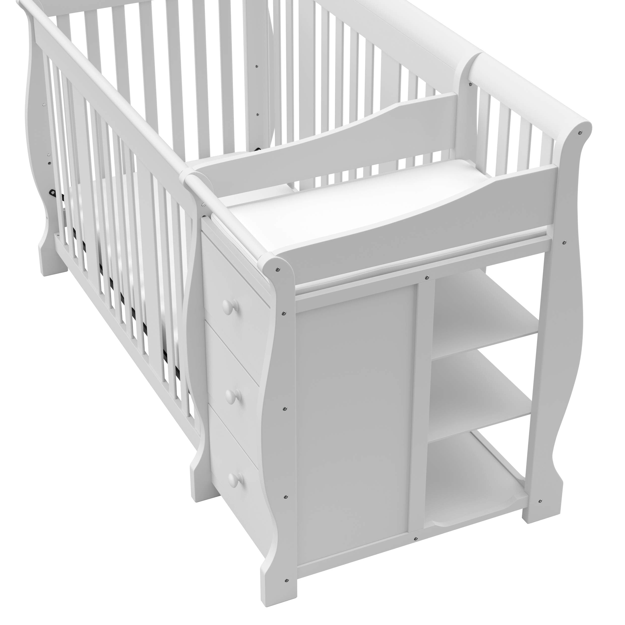 All-in-One Convertible Crib & Changer (White) – GREENGUARD Gold Certified