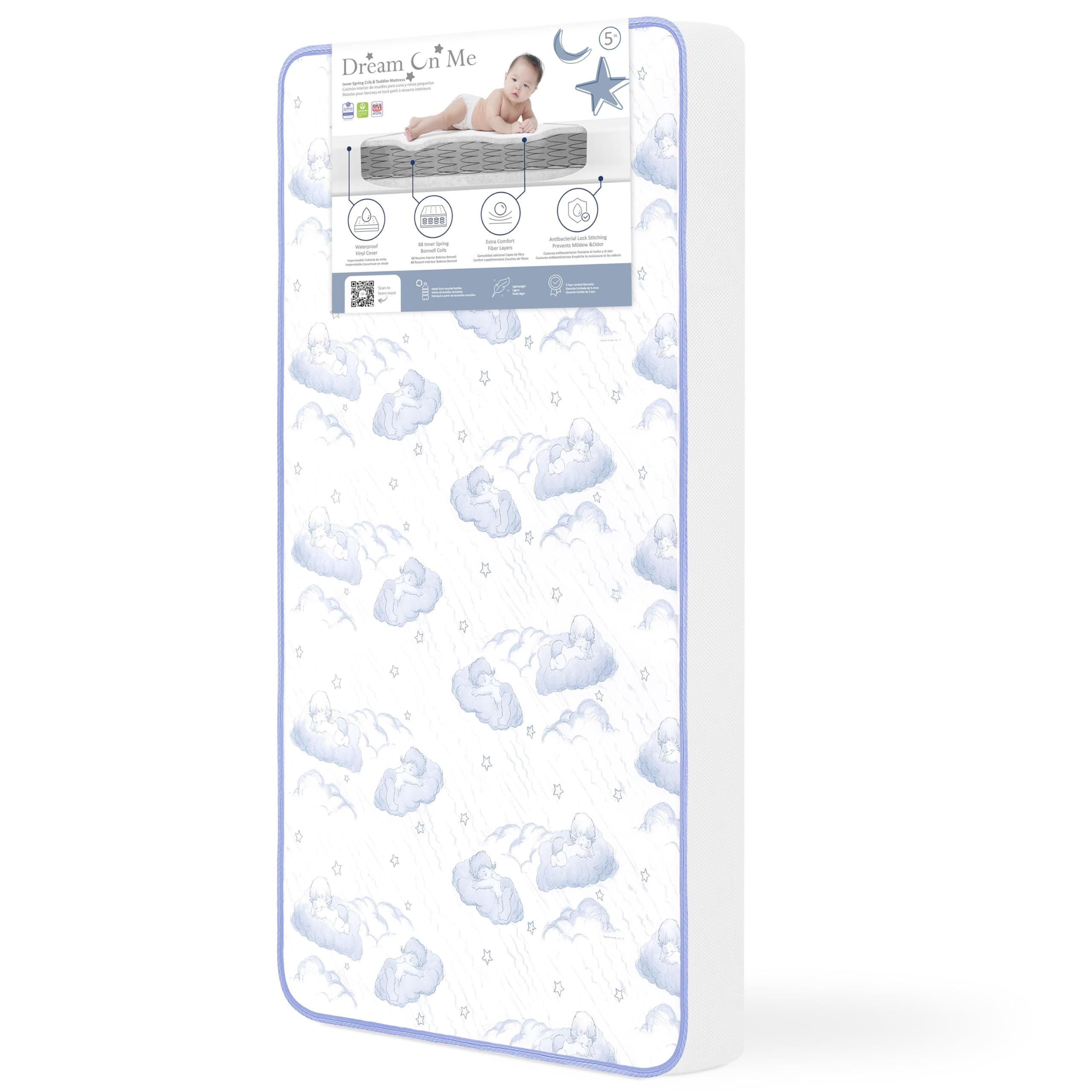 2-in-1 Breathable Crib and Toddler Mattress