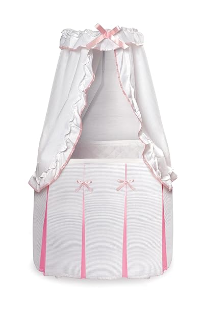 Majesty Canopy Bassinet, Rocking Baby Cradle Bed with Mattress