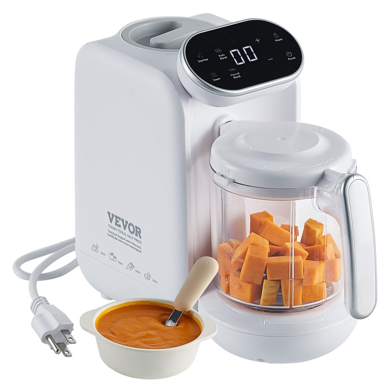 Food Maker, 430W Baby Food Processor with 750 ml Tritan Bowl