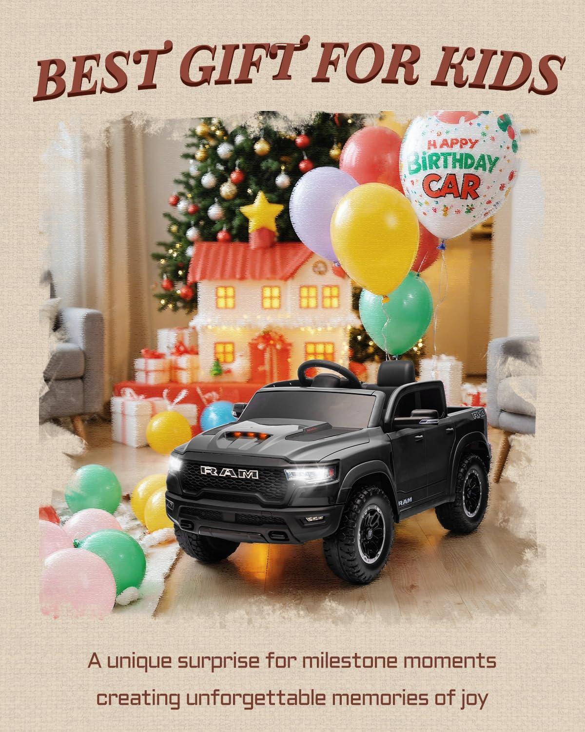 12V Licensed Ram 1500 Kids Ride-On Truck