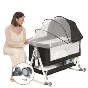 4-in-1 Baby Bassinet Bedside Sleeper for Newborns - Baby Rocking