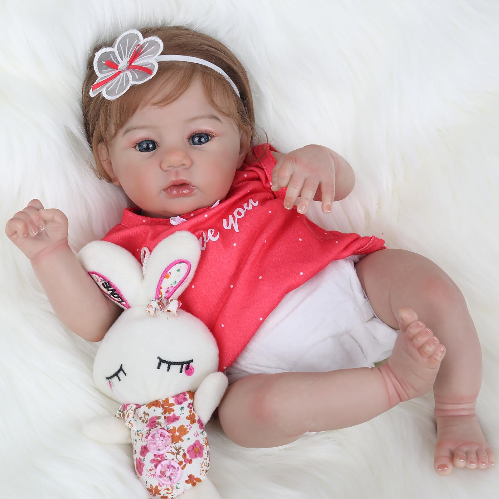Realistic Reborn Baby Dolls - 18 Inch Lifelike Newborn Baby Girl, Real Baby