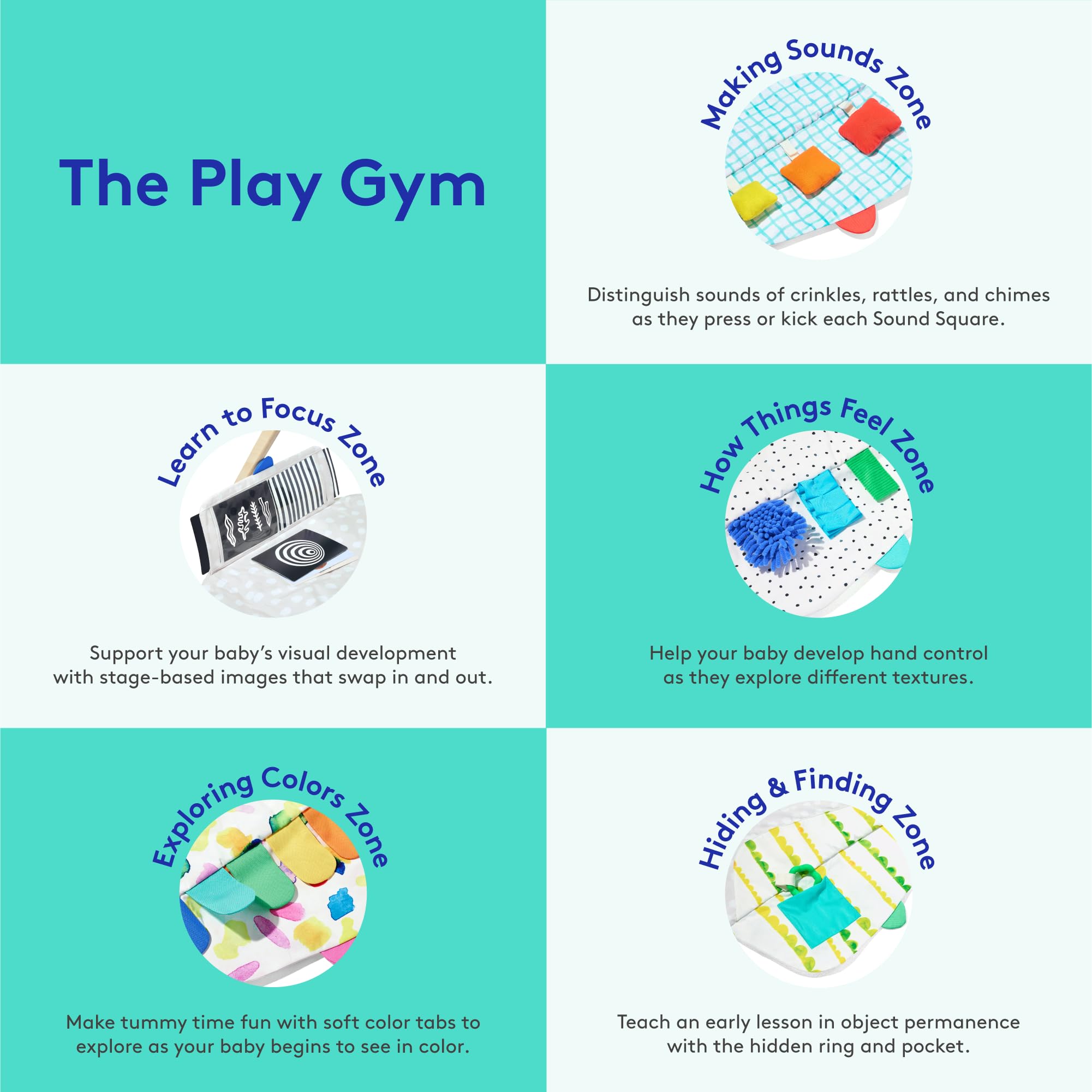Developmental Activity Gym & Play Mat for Baby to Toddler