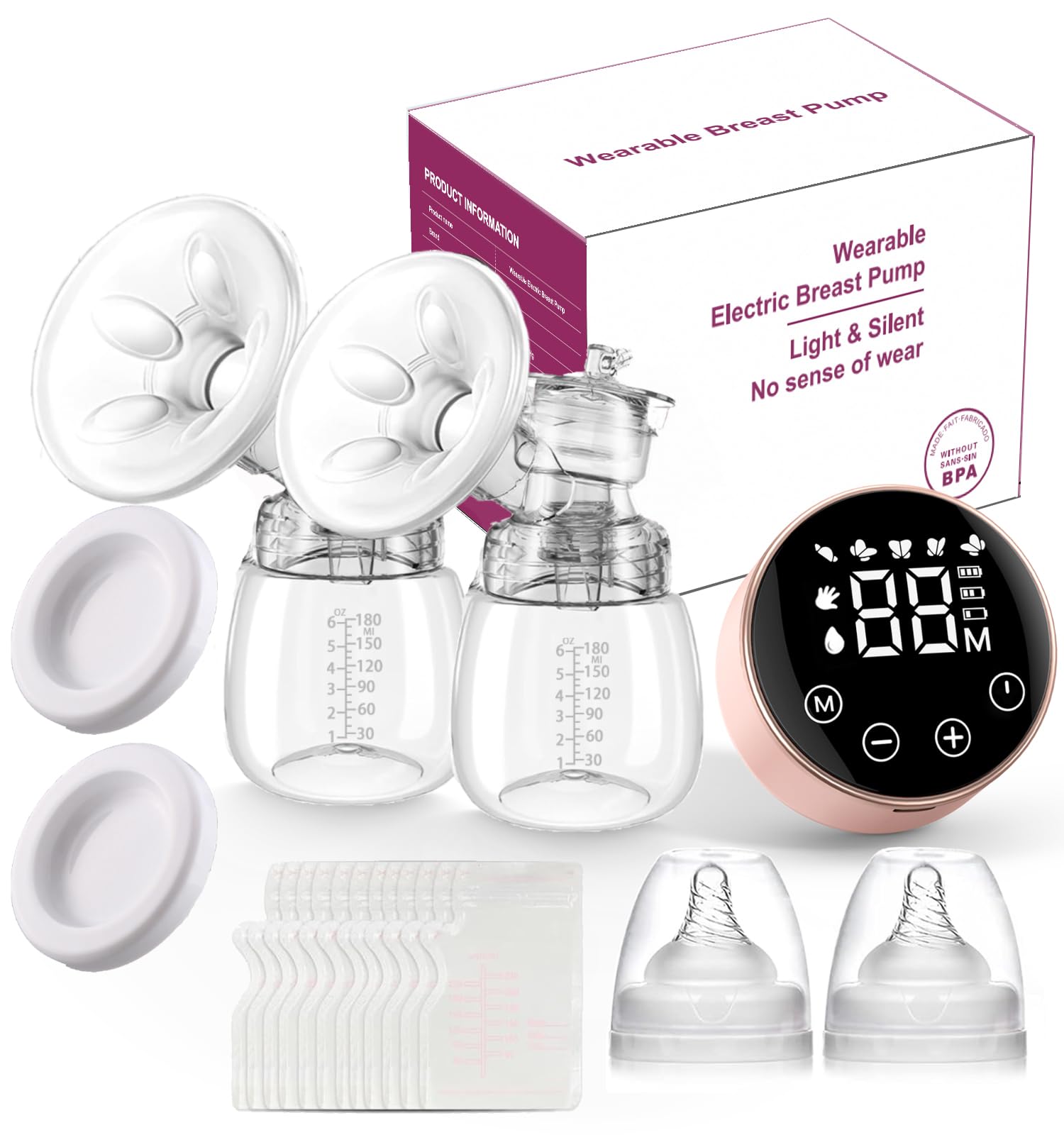 Electric Breast Pump, 3 Modes 9 Levels,Whisper-Quiet Electric Breast Pump