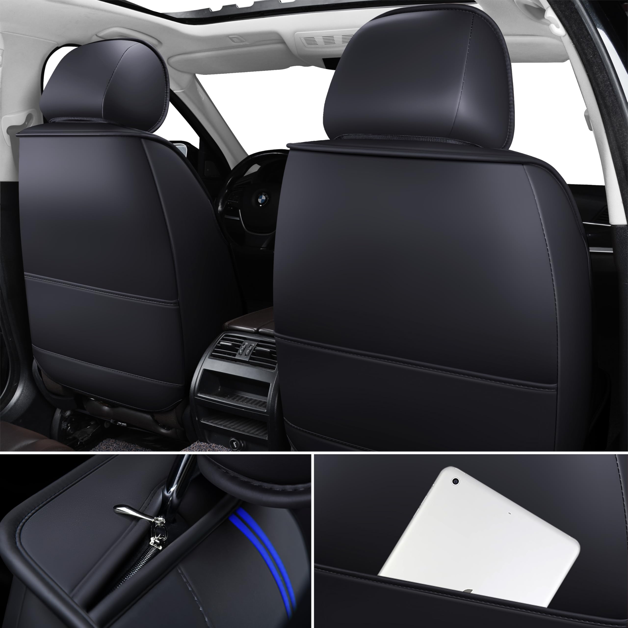 Car Seat Covers Premium Waterproof Faux Leather Cushion Universal Accessories
