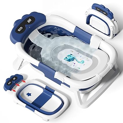 Bathtub,Collapsible Bathtub for Newborn to Toddler