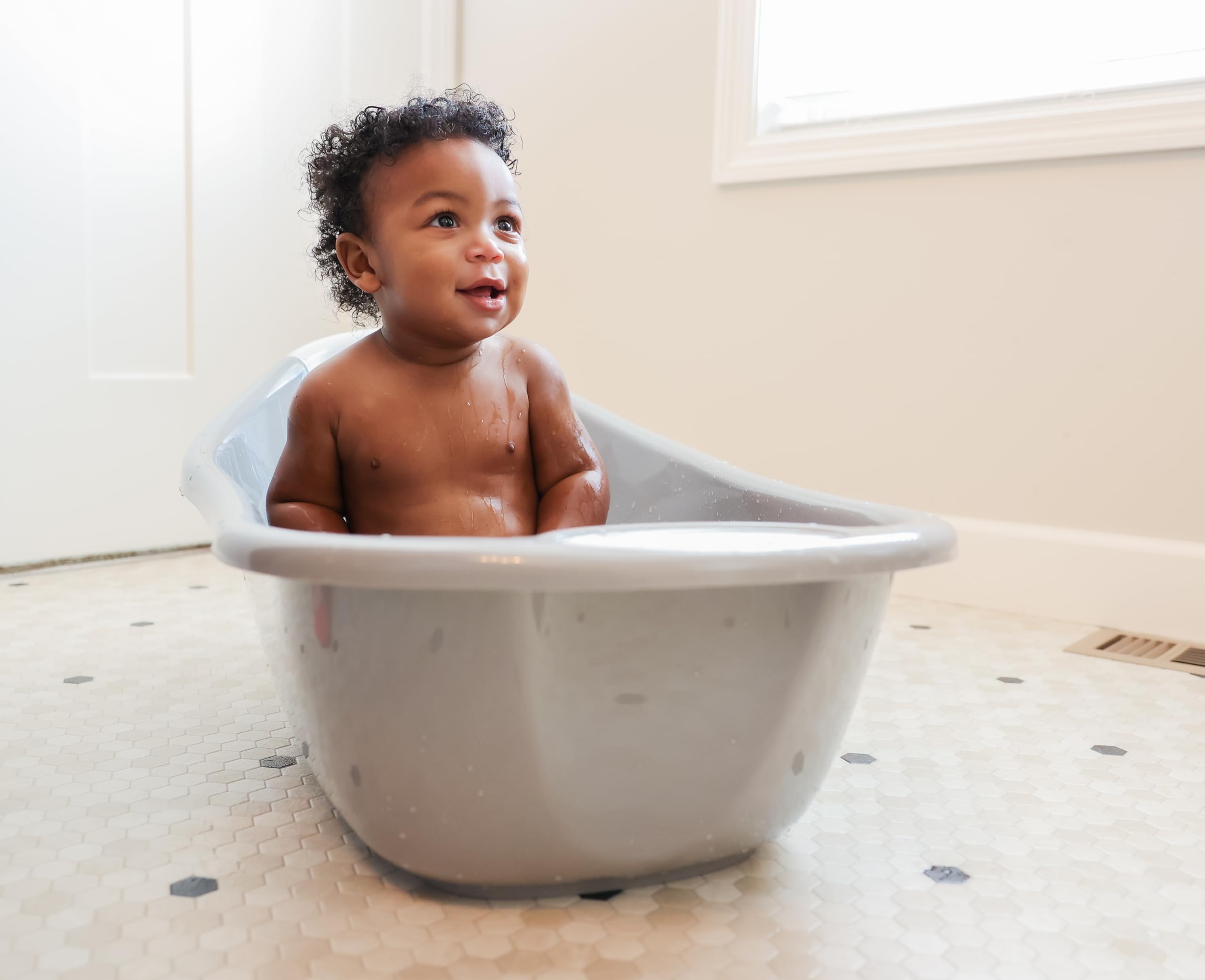 Basics Infant Bath Tub, Includes Air Mesh Sling, Adjustable As Your