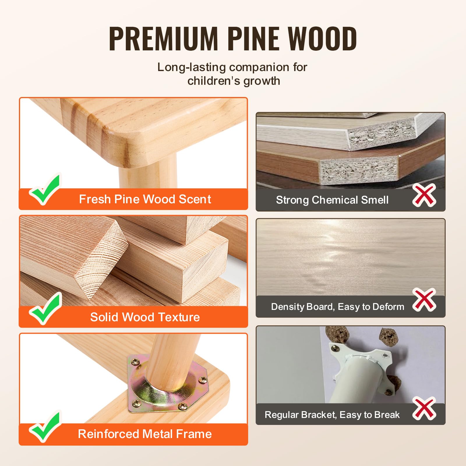 Double-Sided Wooden Sensory Table for Toddlers