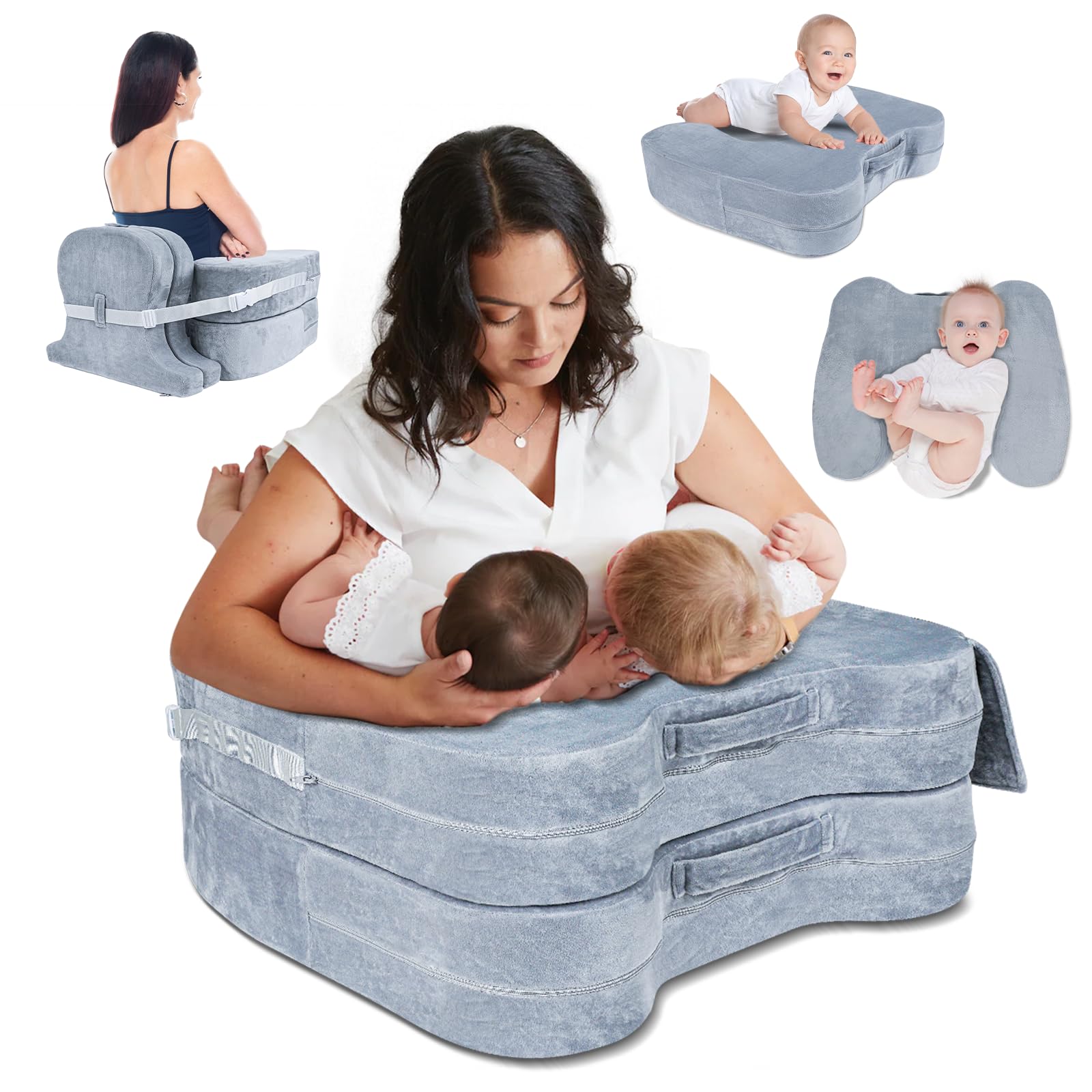 Lounge Pillow for Twins, Breastfeeding Pillow Plus Size