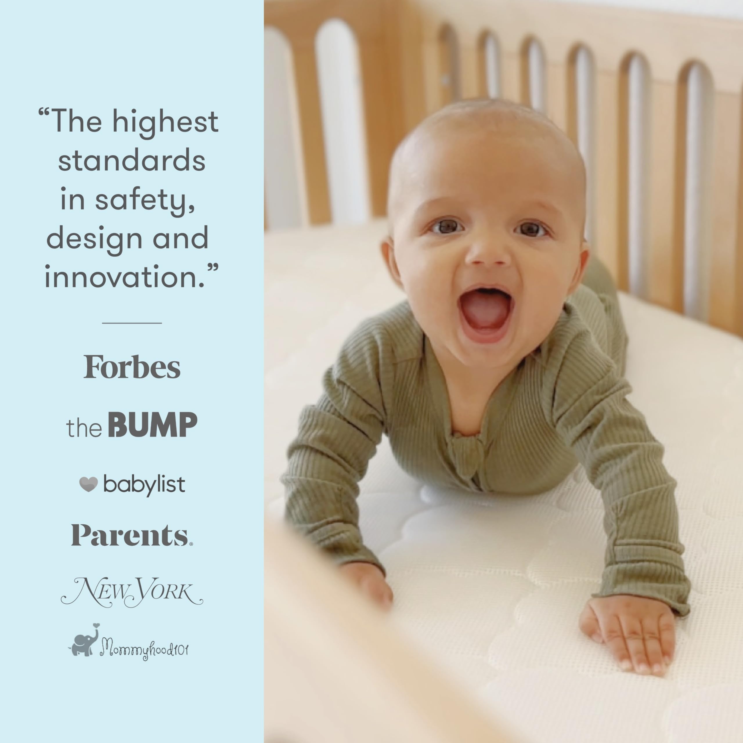 Breathable Washable Crib Mattress 2-Stage Infant Toddler