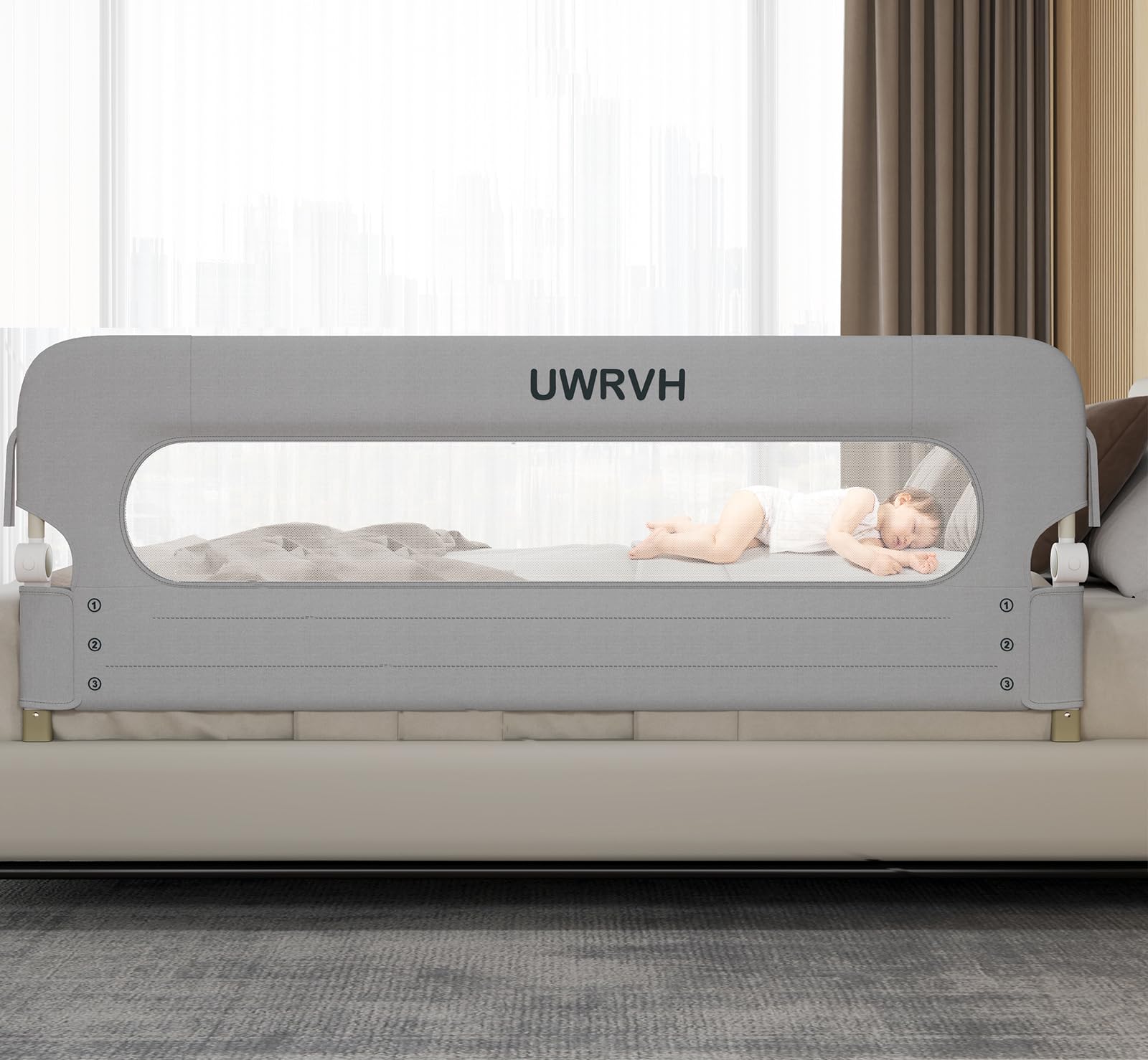 Folding Bed Rail Guard for Toddlers Safety Rail