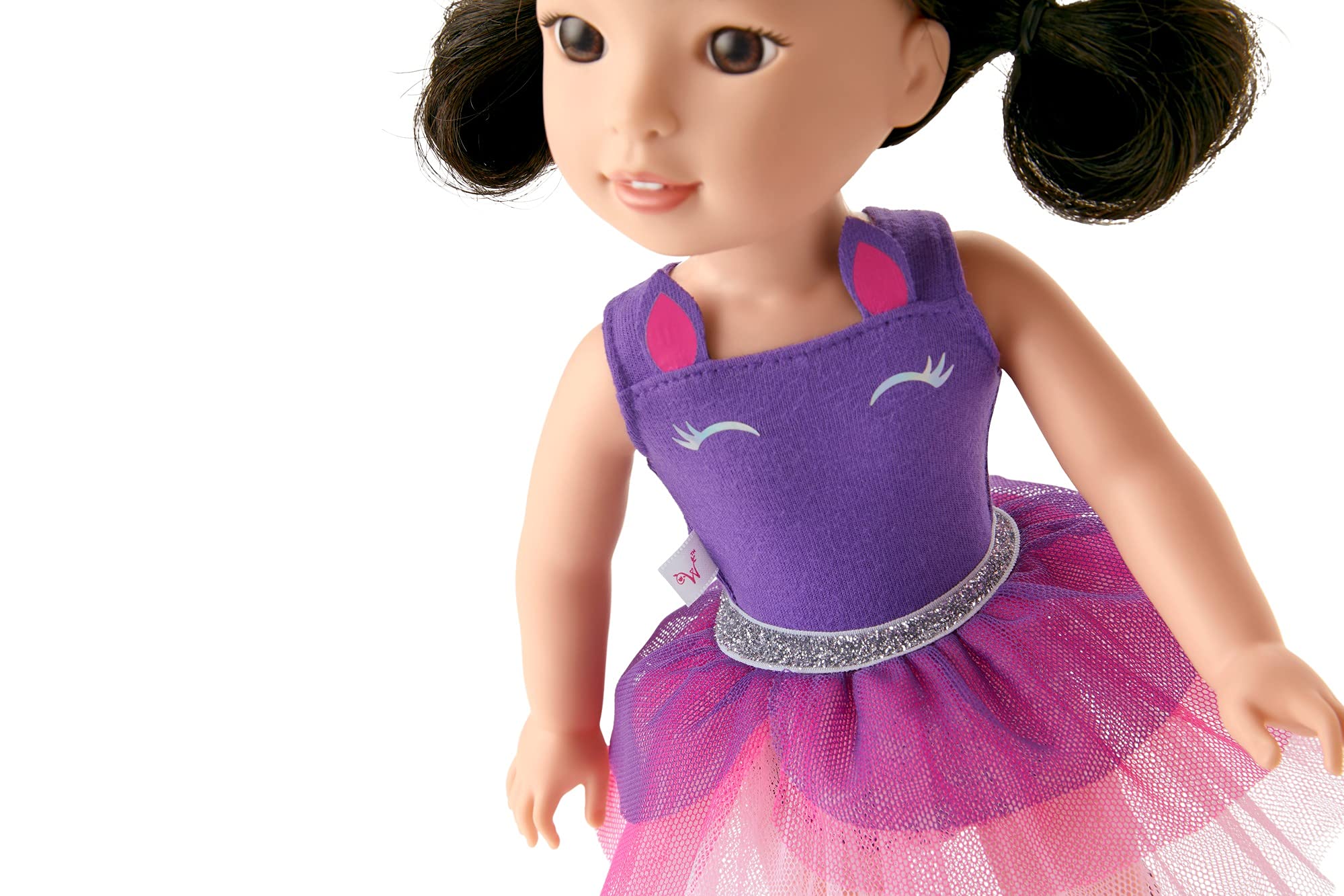 WellieWishers Emerson 14.5" Doll, Purple,silver