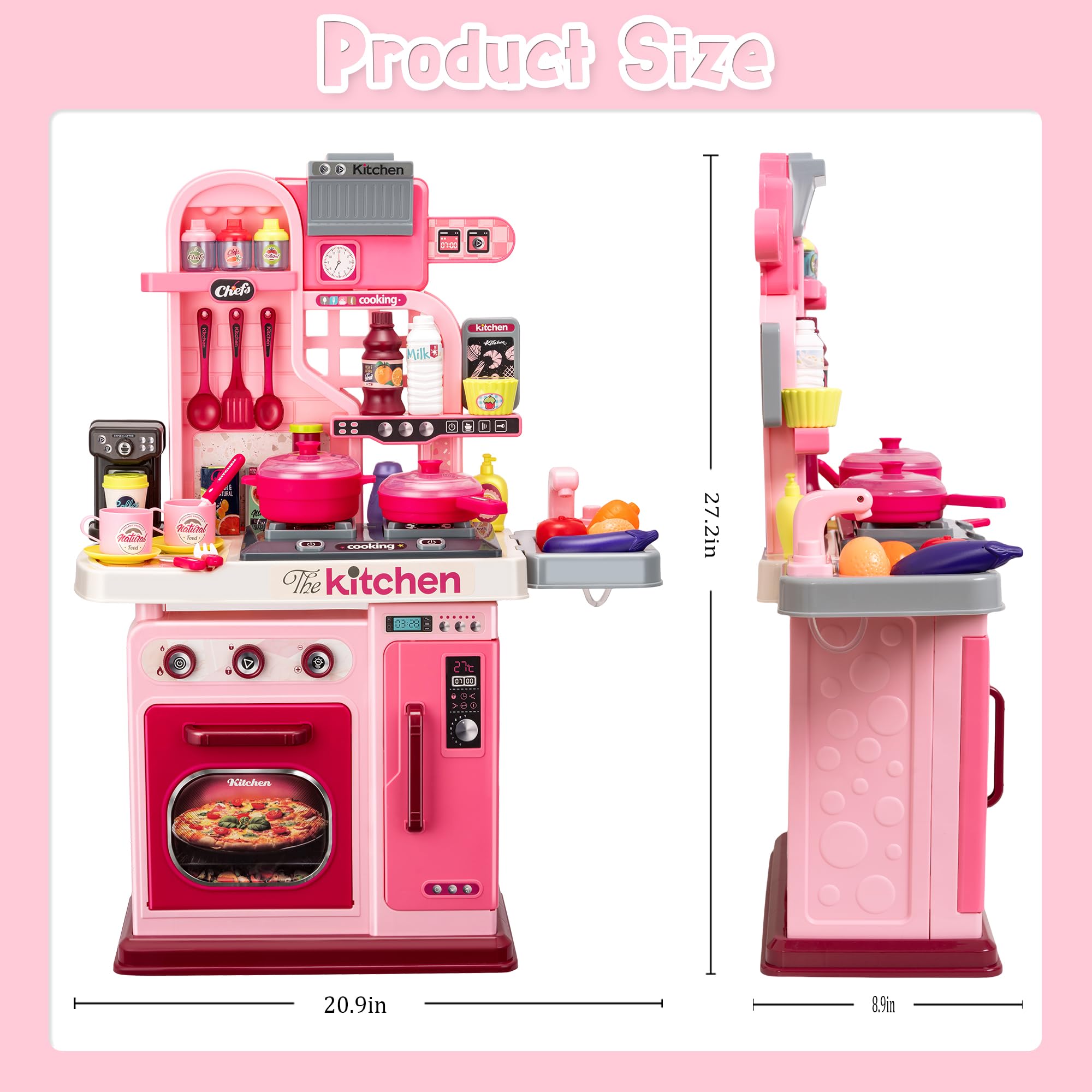 Kids Kitchen Playset with Lights and Sounds