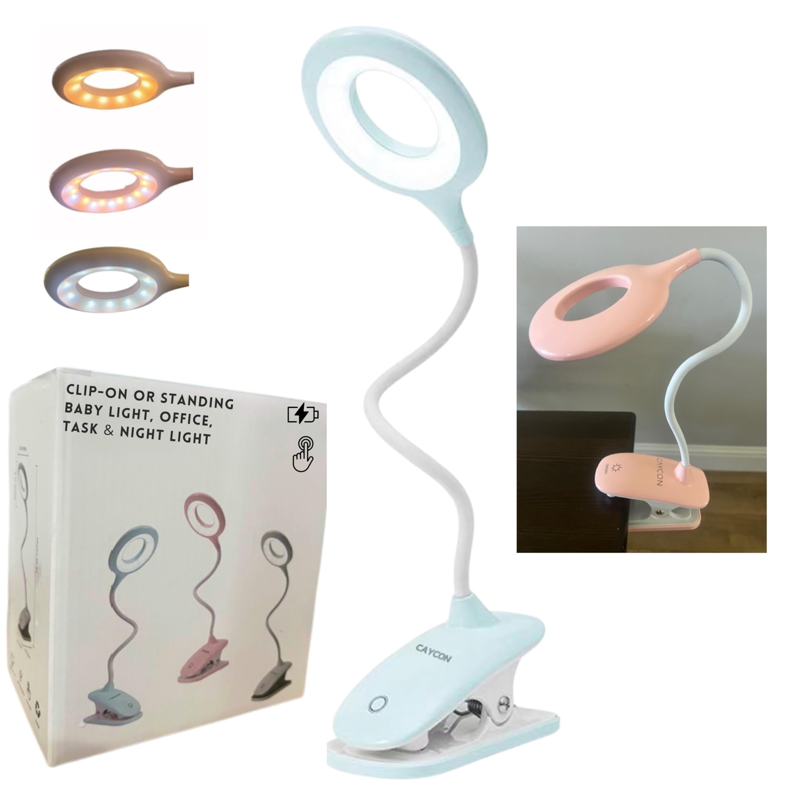 Portable LED Clip On Night Light for Babies, Kids & Adults – Dimmable