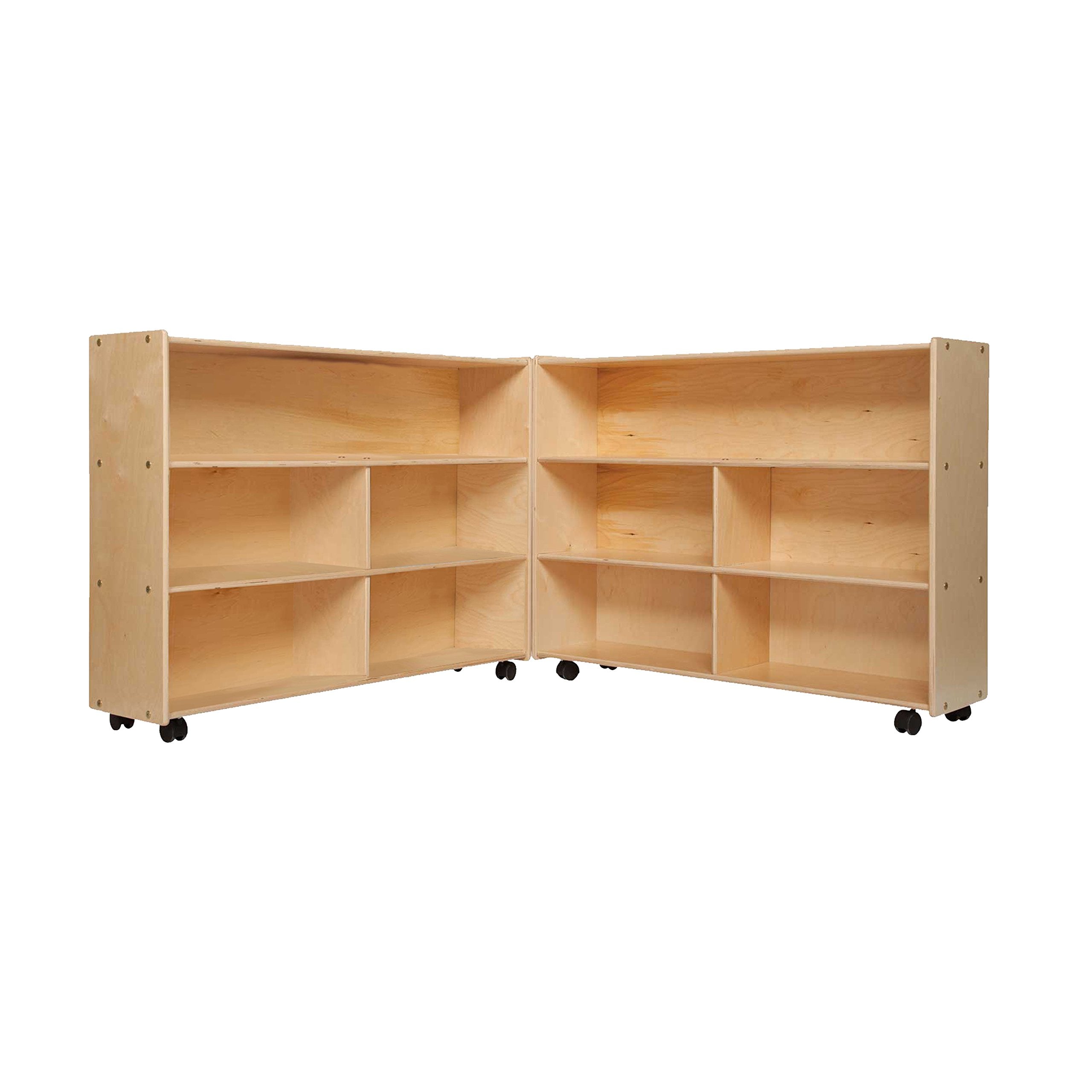 Large Folding Mobile Storage Organizer with Rolling Casters
