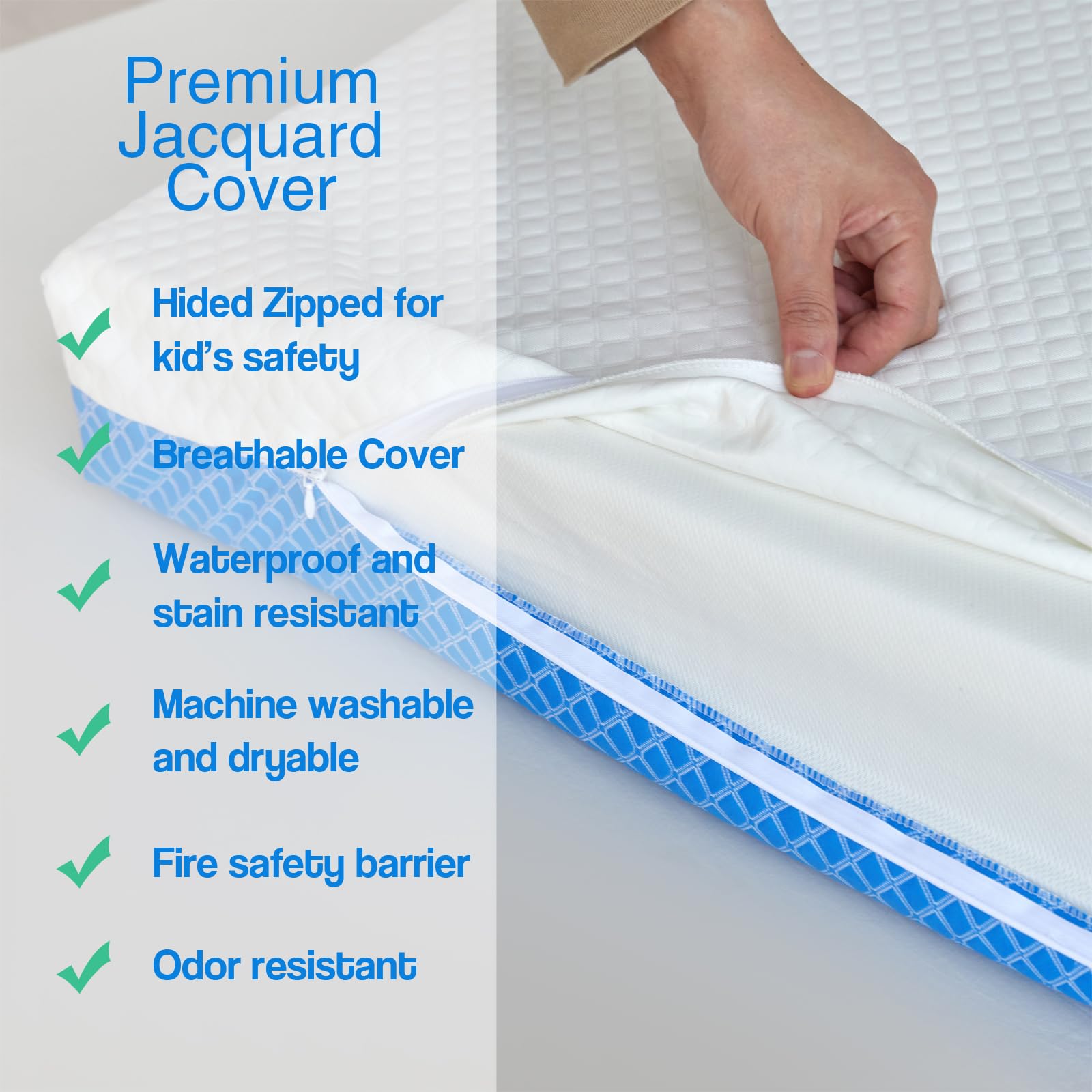 Comfort Gel Memory Foam,Breathable Baby Bed Mattress for Crib